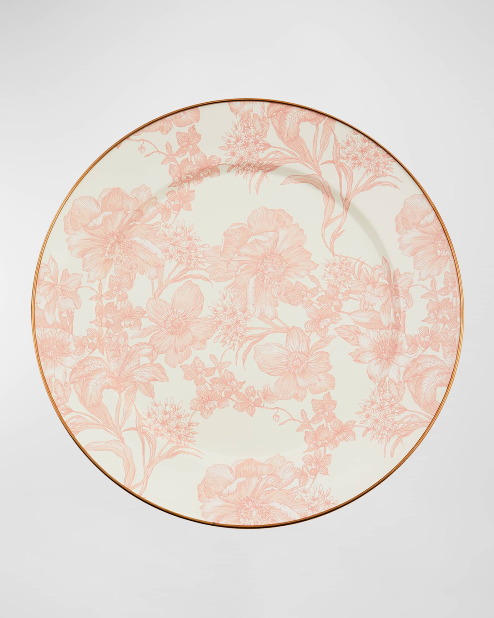 Rosy English Garden Enamel Charger Plate 0