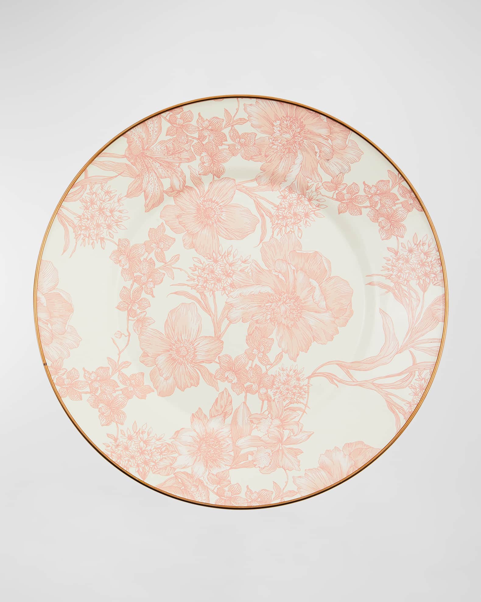 Rosy English Garden Enamel Dinner Plate 0