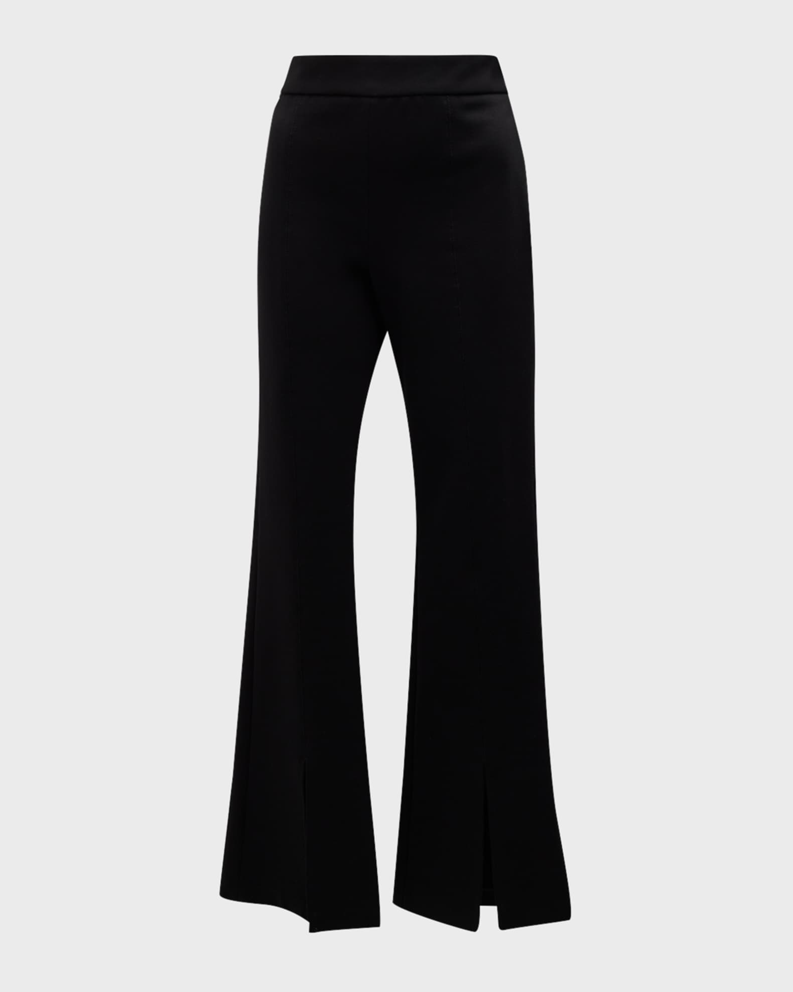 TWP Sexy Back Front-Slit Flare Pants | Neiman Marcus