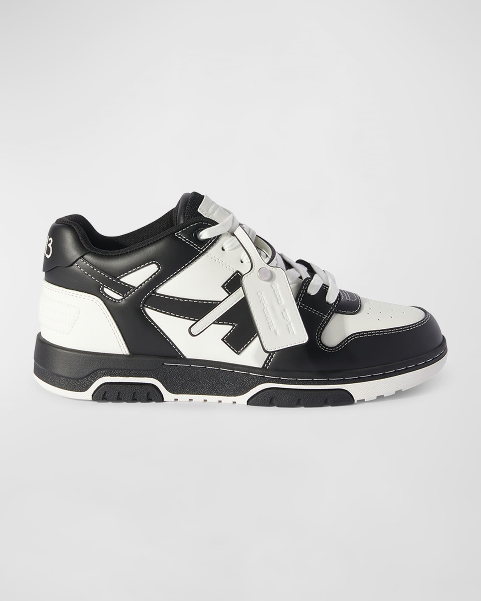 Off-White Men's Out Of Office Logic Bicolor Leather Low-Top Sneakers ...