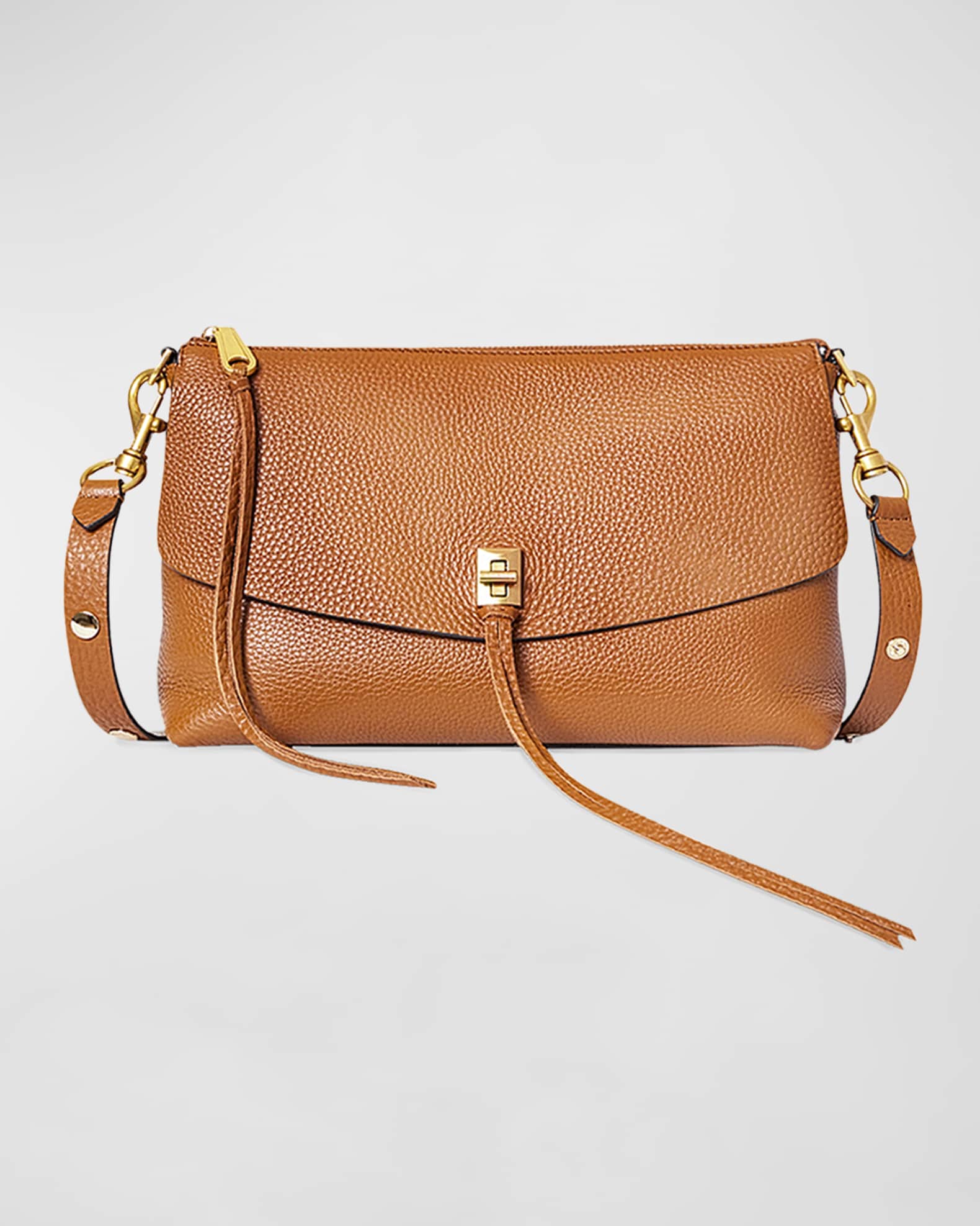 Darren Zip Leather Crossbody Bag 0