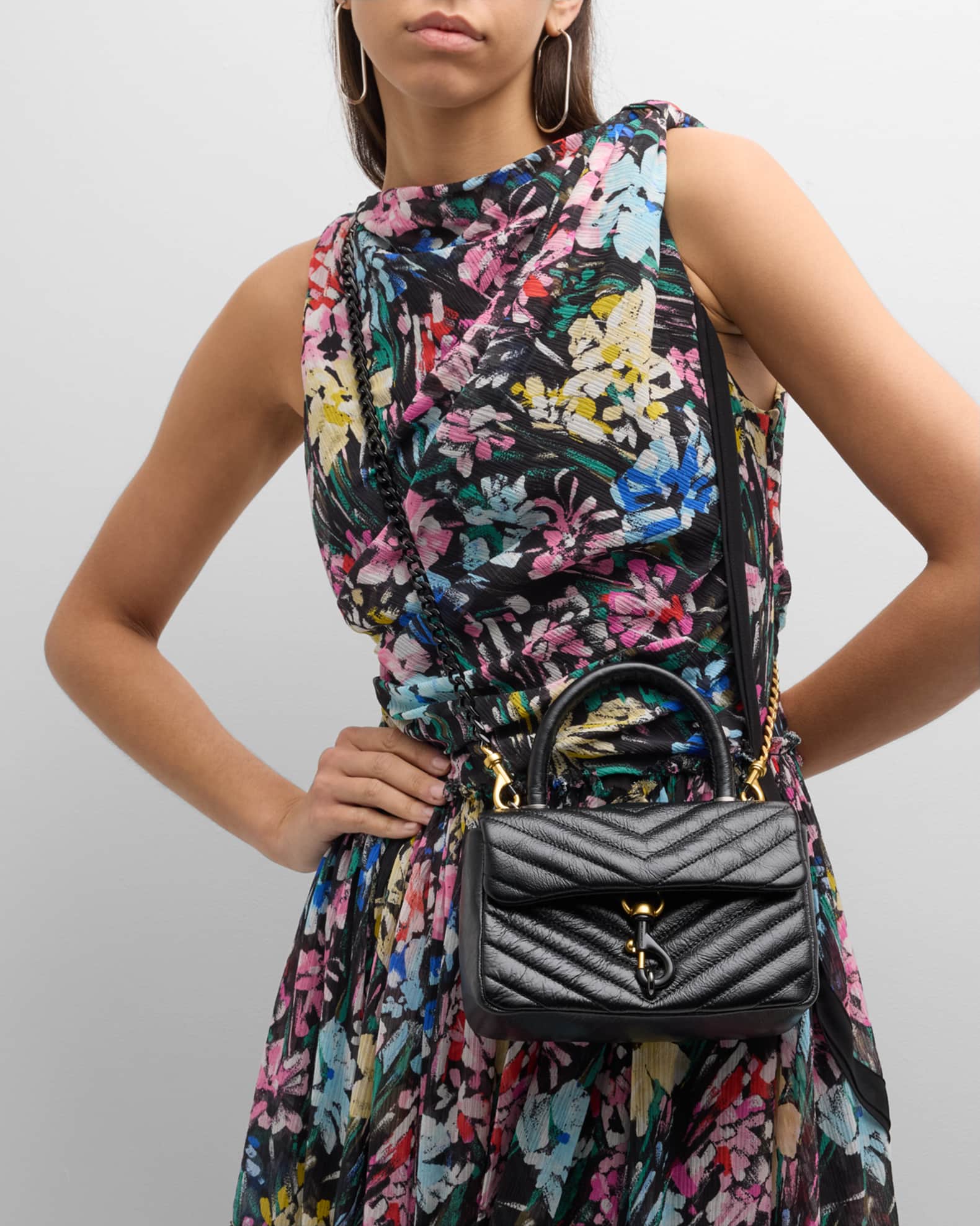 Rebecca Minkoff Edie Crinkle Quilted TopHandle Bag Neiman Marcus