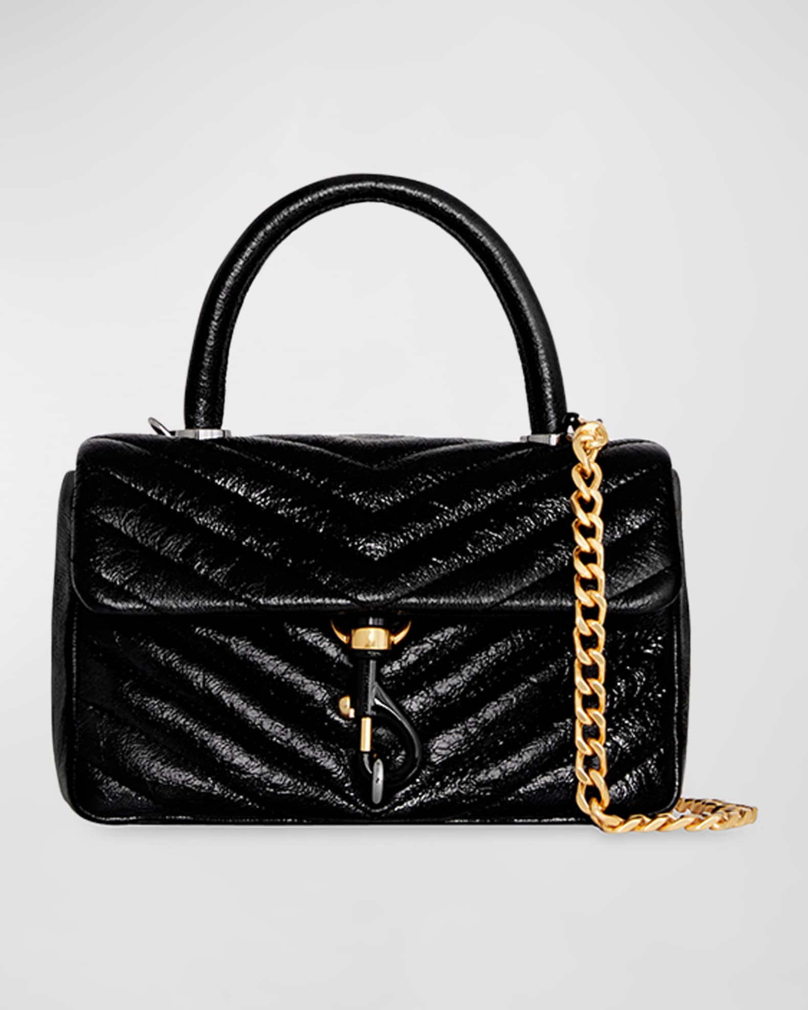 Rebecca Minkoff Edie Crinkle Quilted Top-Handle Bag