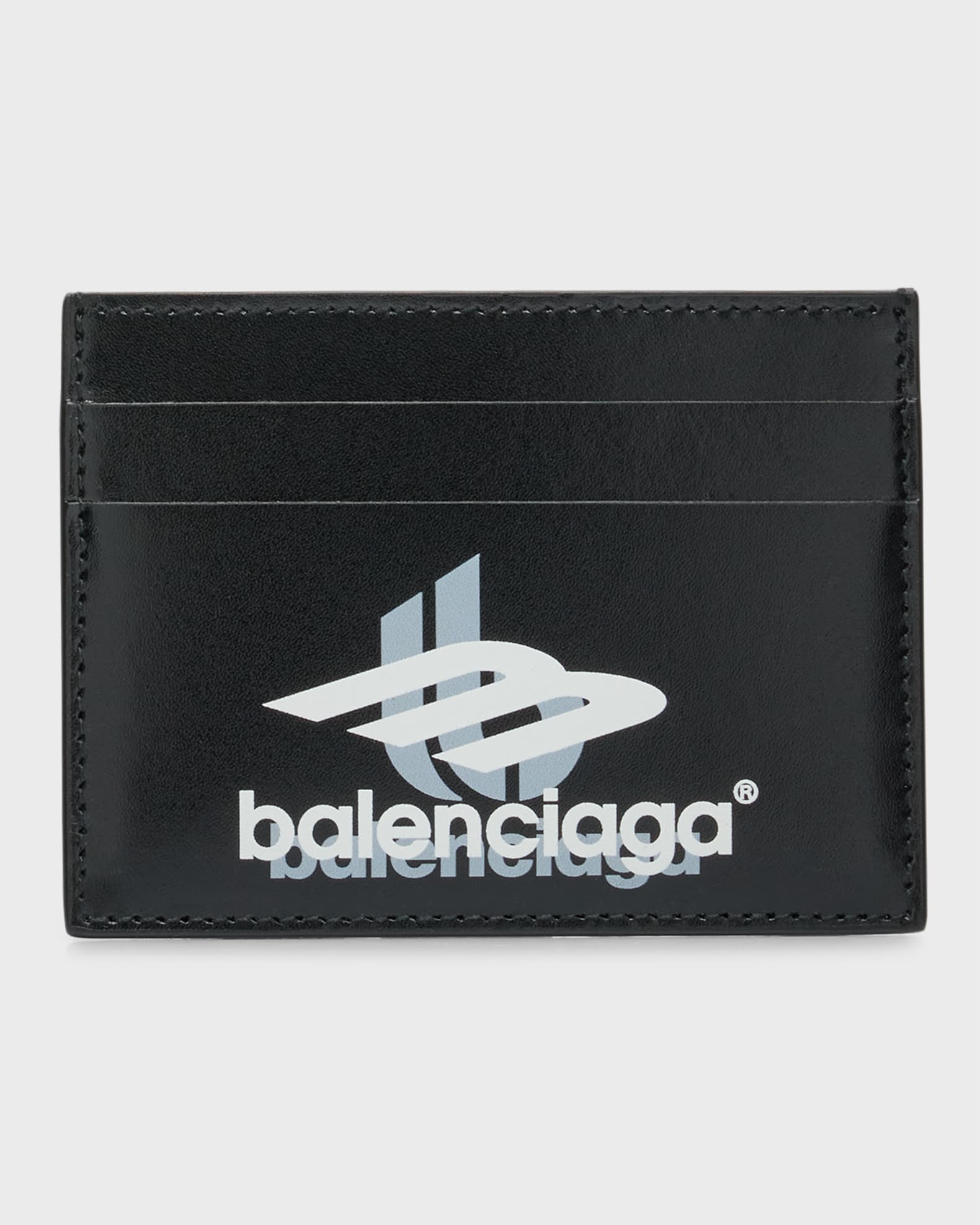 Men's Sport Logo Leather Card Holder 0