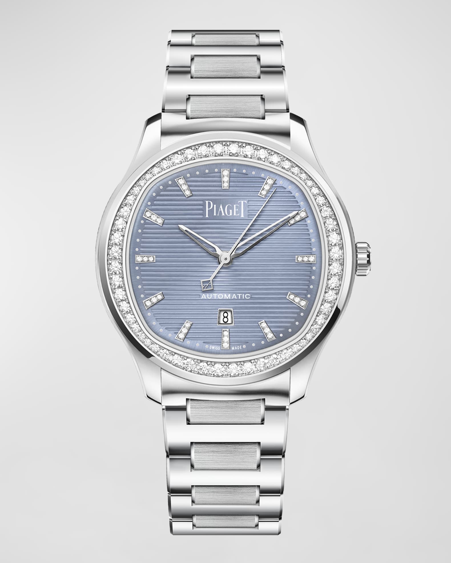 Polo 36mm Stainless Steel Blue Dial Diamond Watch 0