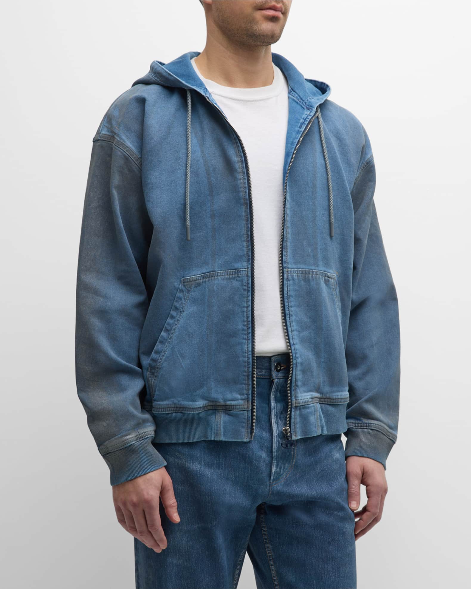 高評価なギフト Denim Track Men's Diesel Zip Marcus Neiman | Hoodie トップス