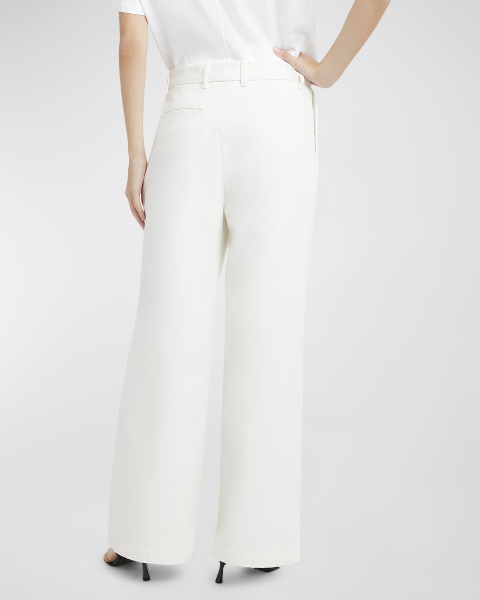 ARMARIUM high-waist palazzo trousers - White
