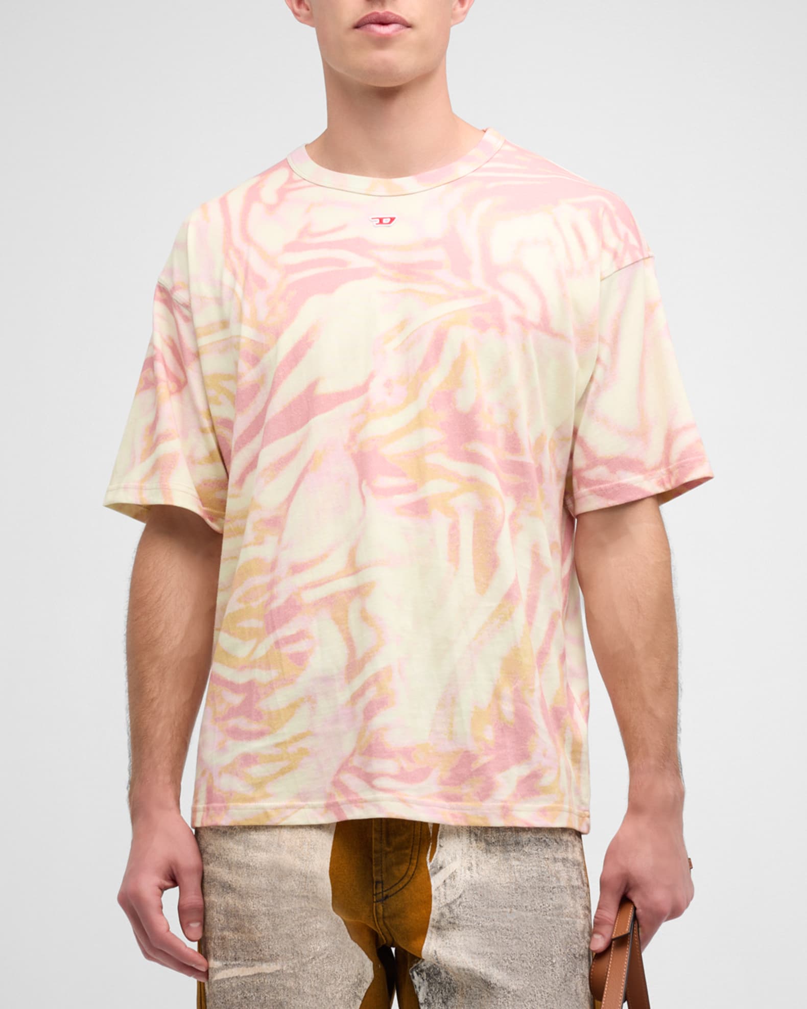 Men's T Boxt N3 Zebra-Print Jersey T-Shirt