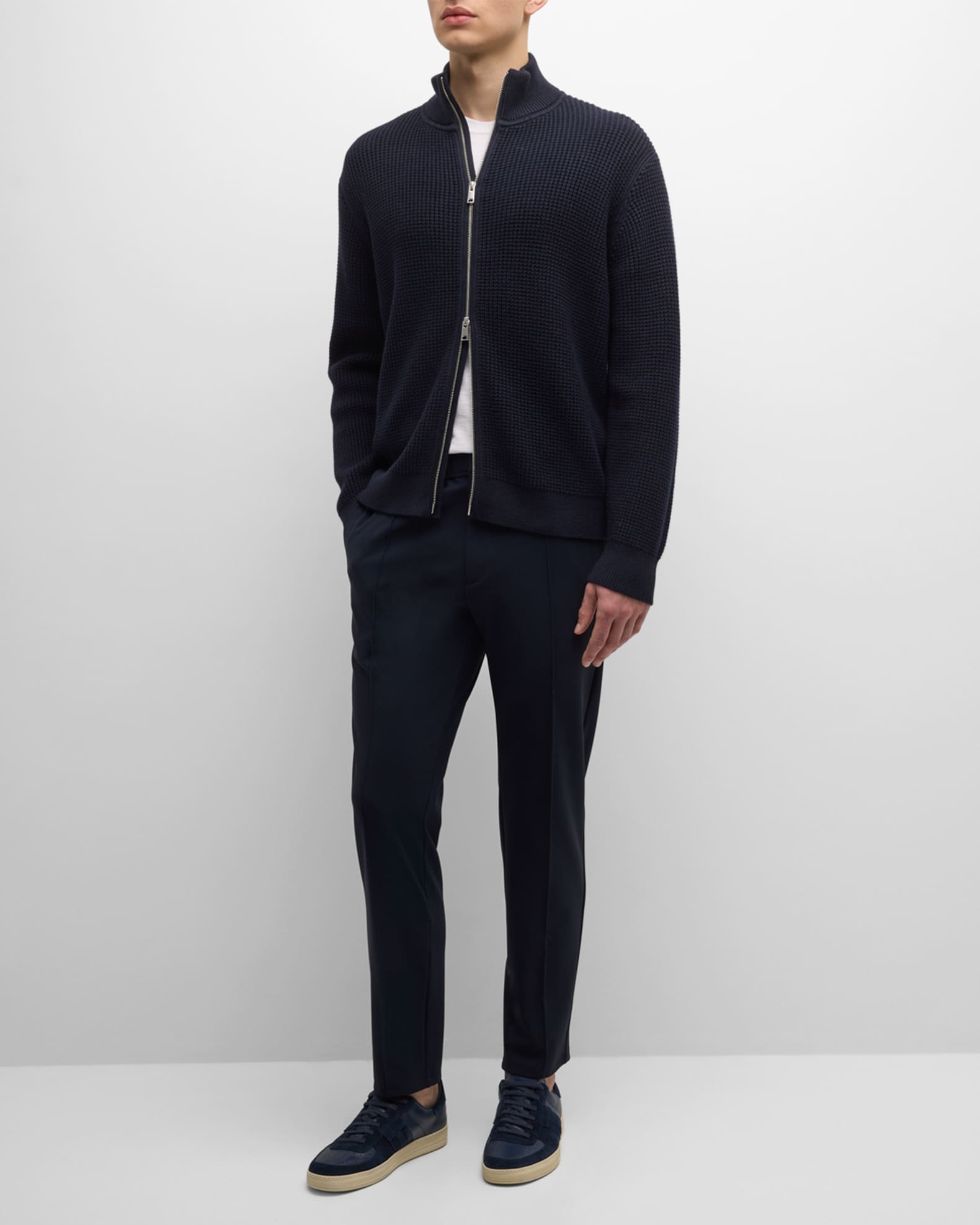 Theory Men's Gary Cashton Full-Zip Knit Sweater | Neiman Marcus