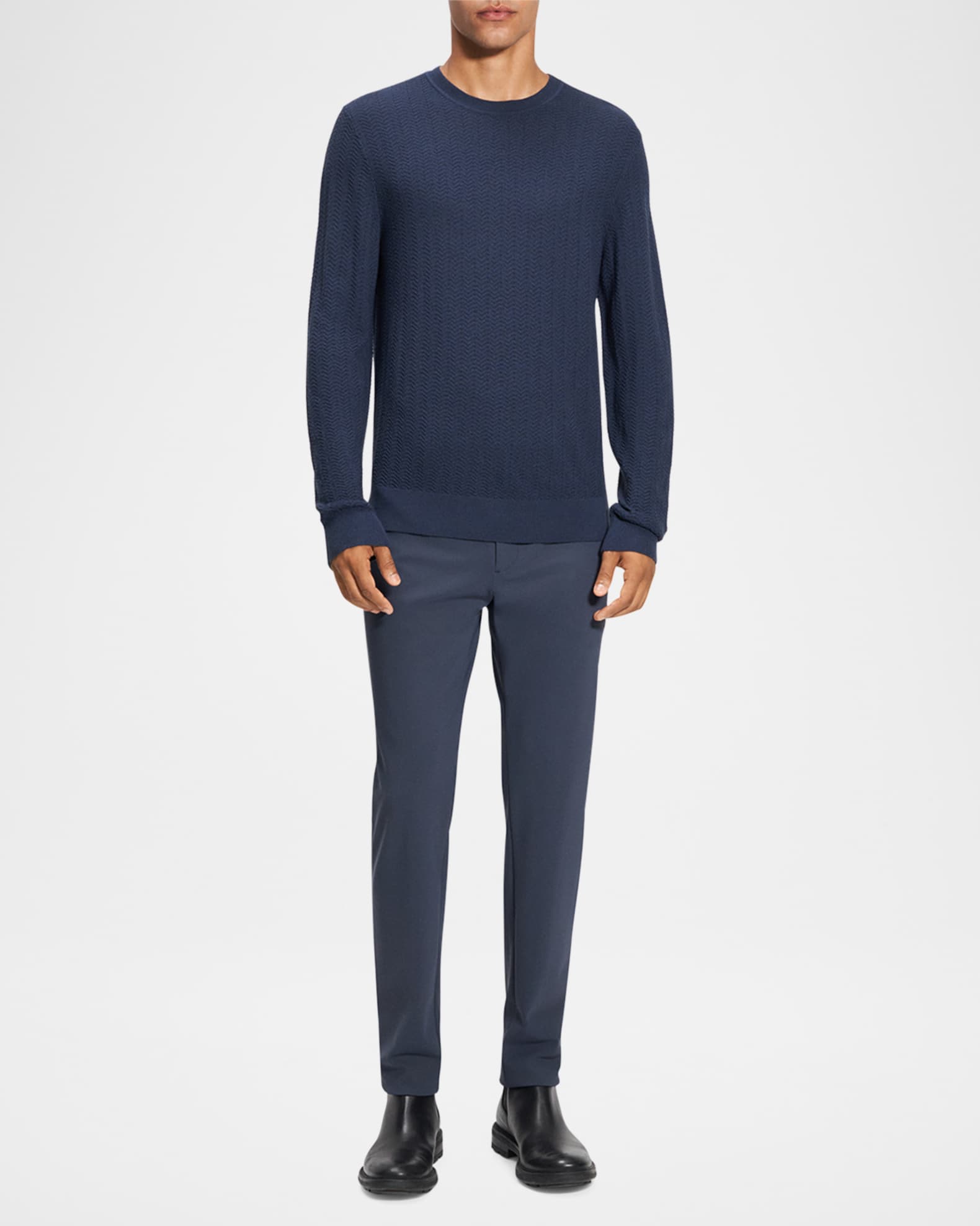 Men's Merino Wool Crewneck Sweater 1
