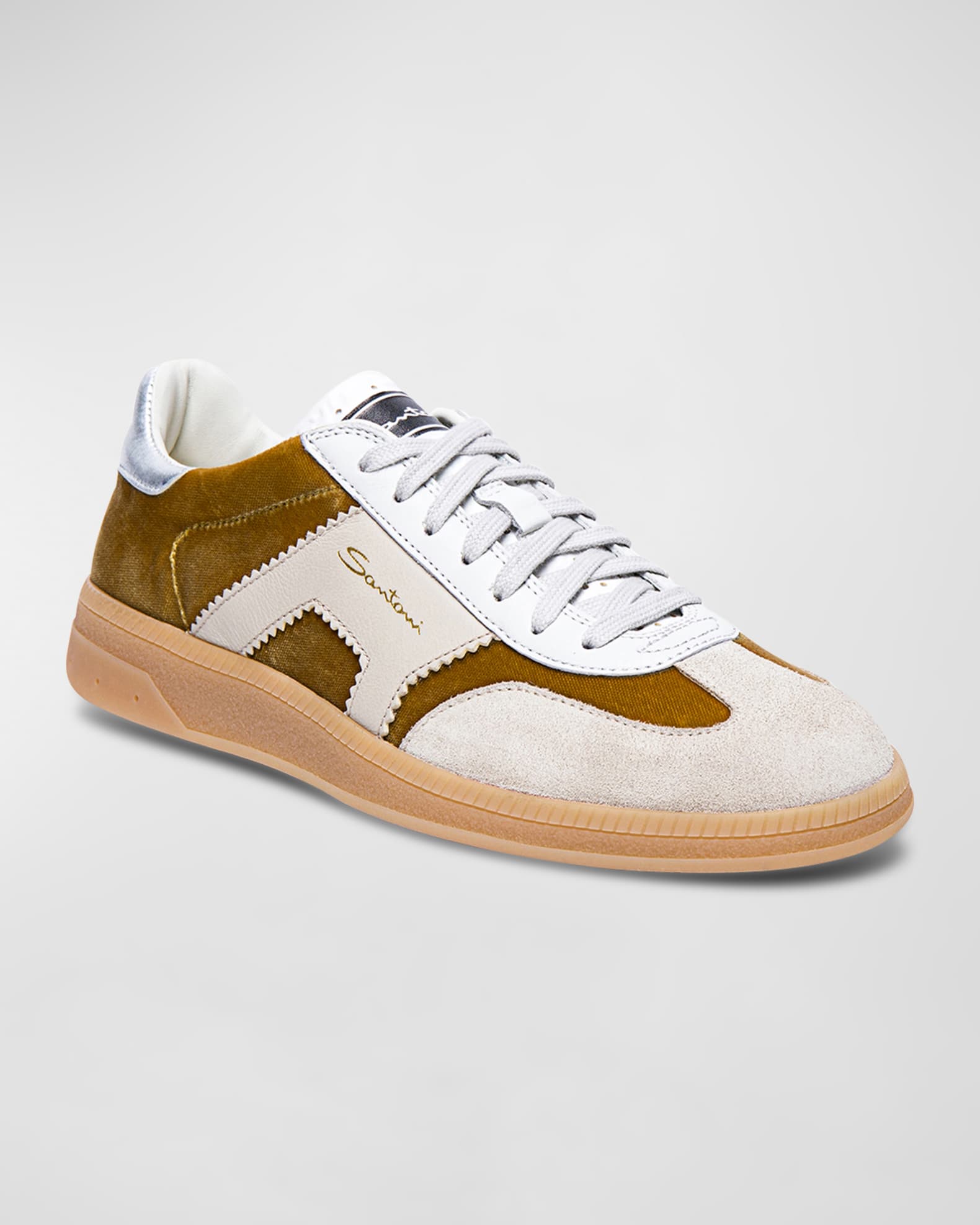 Santoni CARMEL-5 TAN 27㎝ Santoni Leather Lace-Up Oxfords | Saks Fifth Avenue