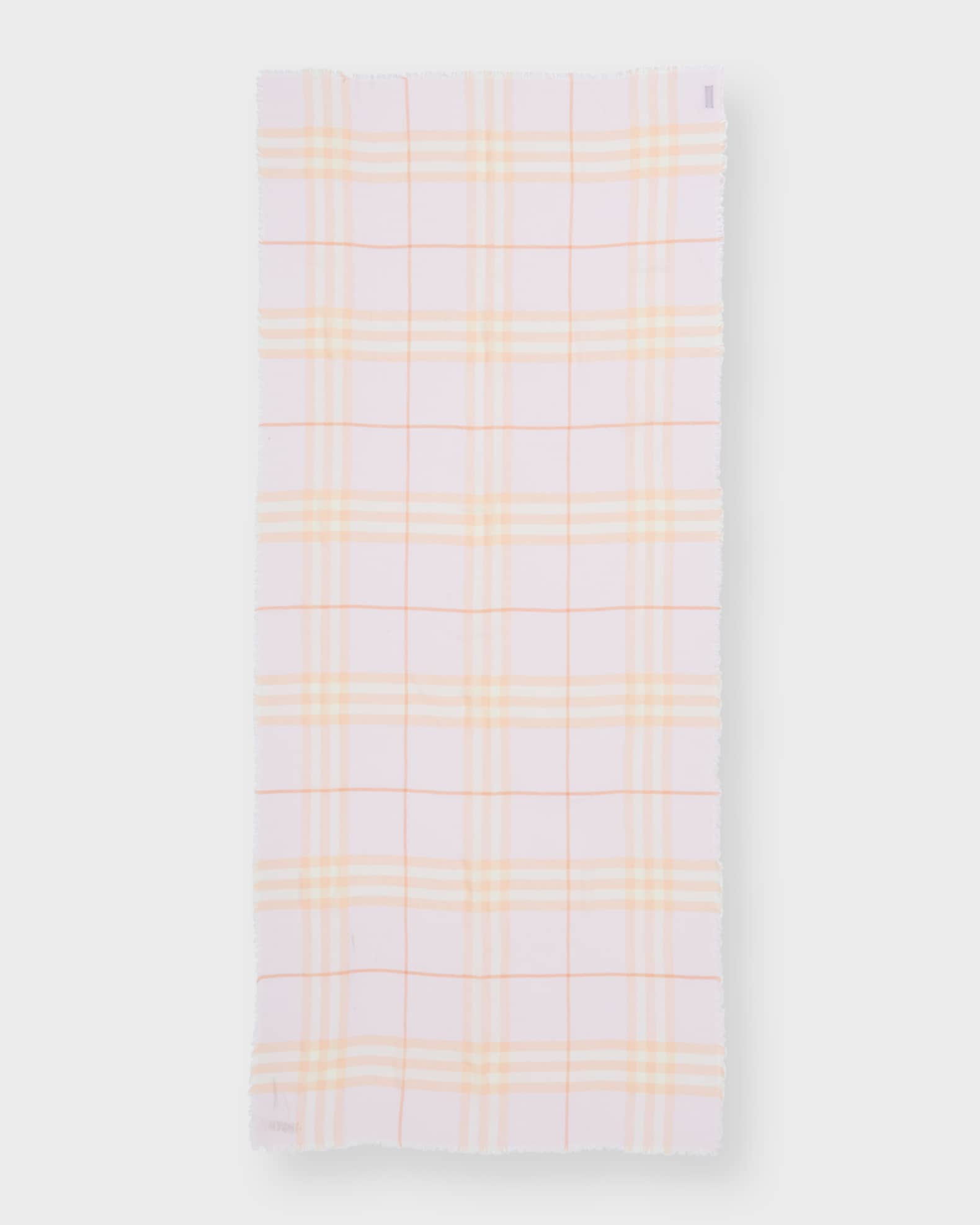 Giant Check Lightweight Wool Scarf  0