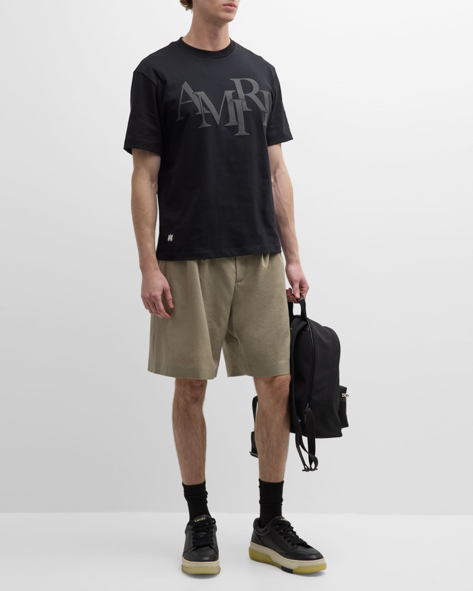 Amiri Men's Staggered Logo T-Shirt | Neiman Marcus