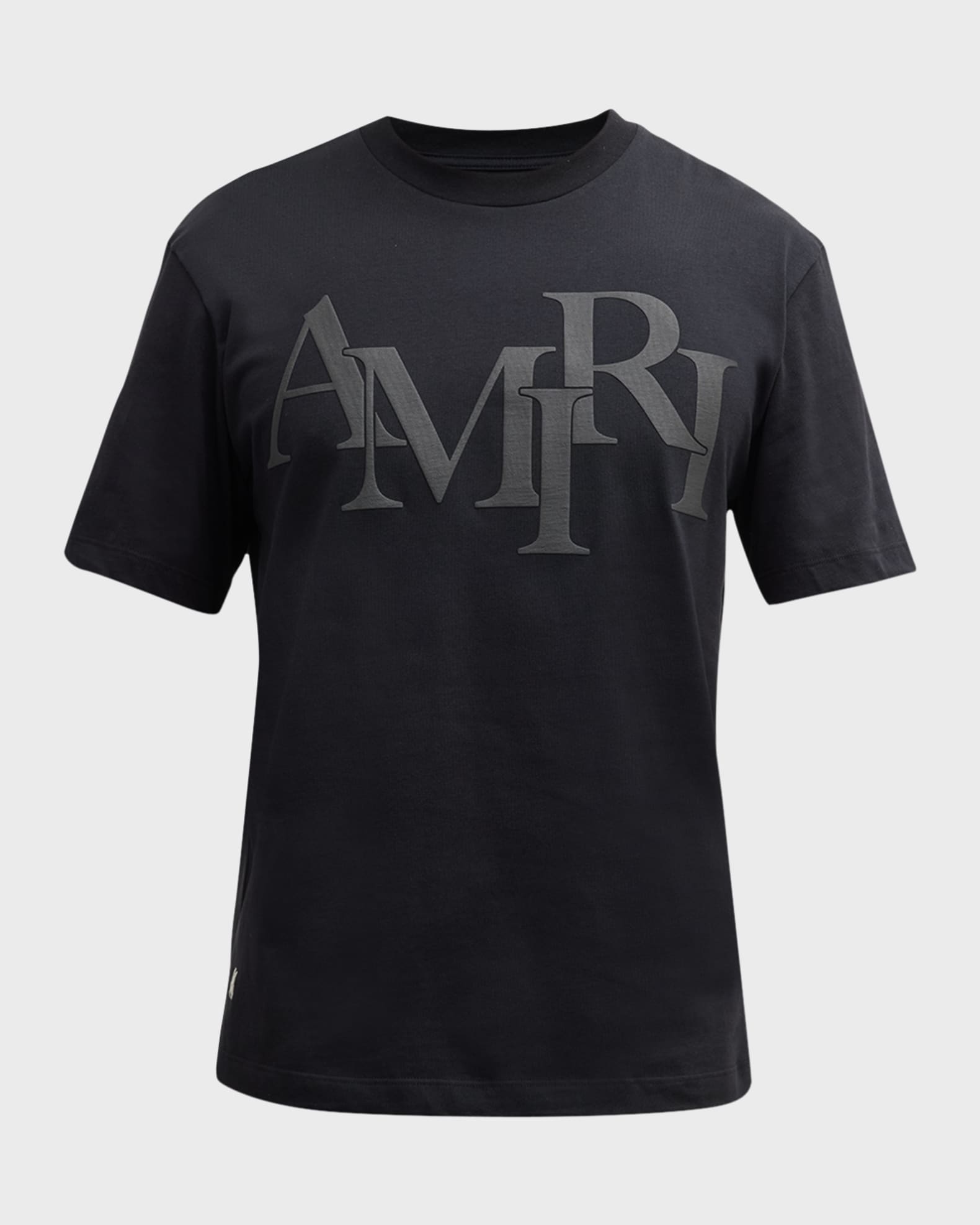 Amiri Men s Staggered Logo T Shirt Neiman Marcus
