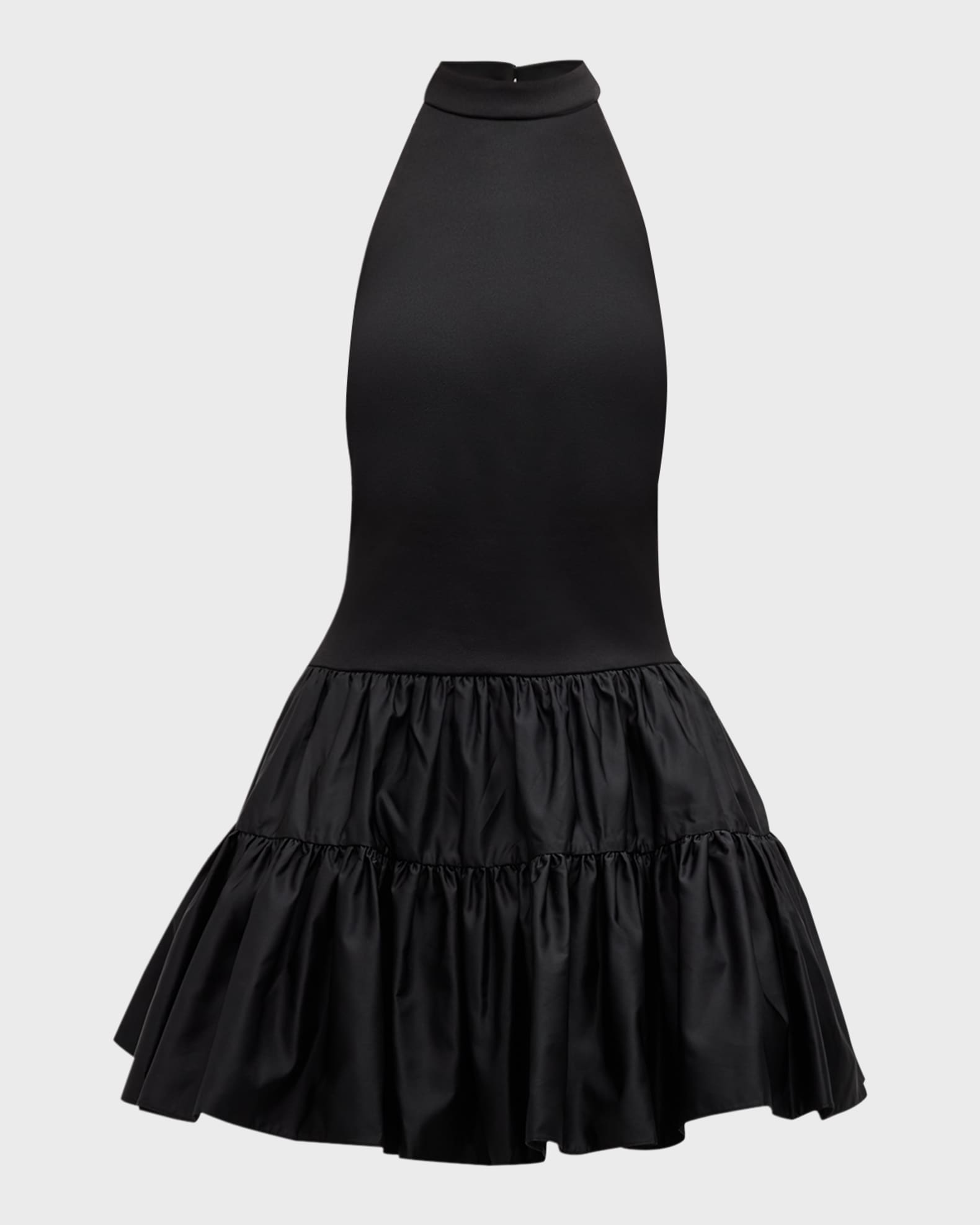 Liv Foster Backless Fit-&-Flare Halter Mini Dress | Neiman Marcus