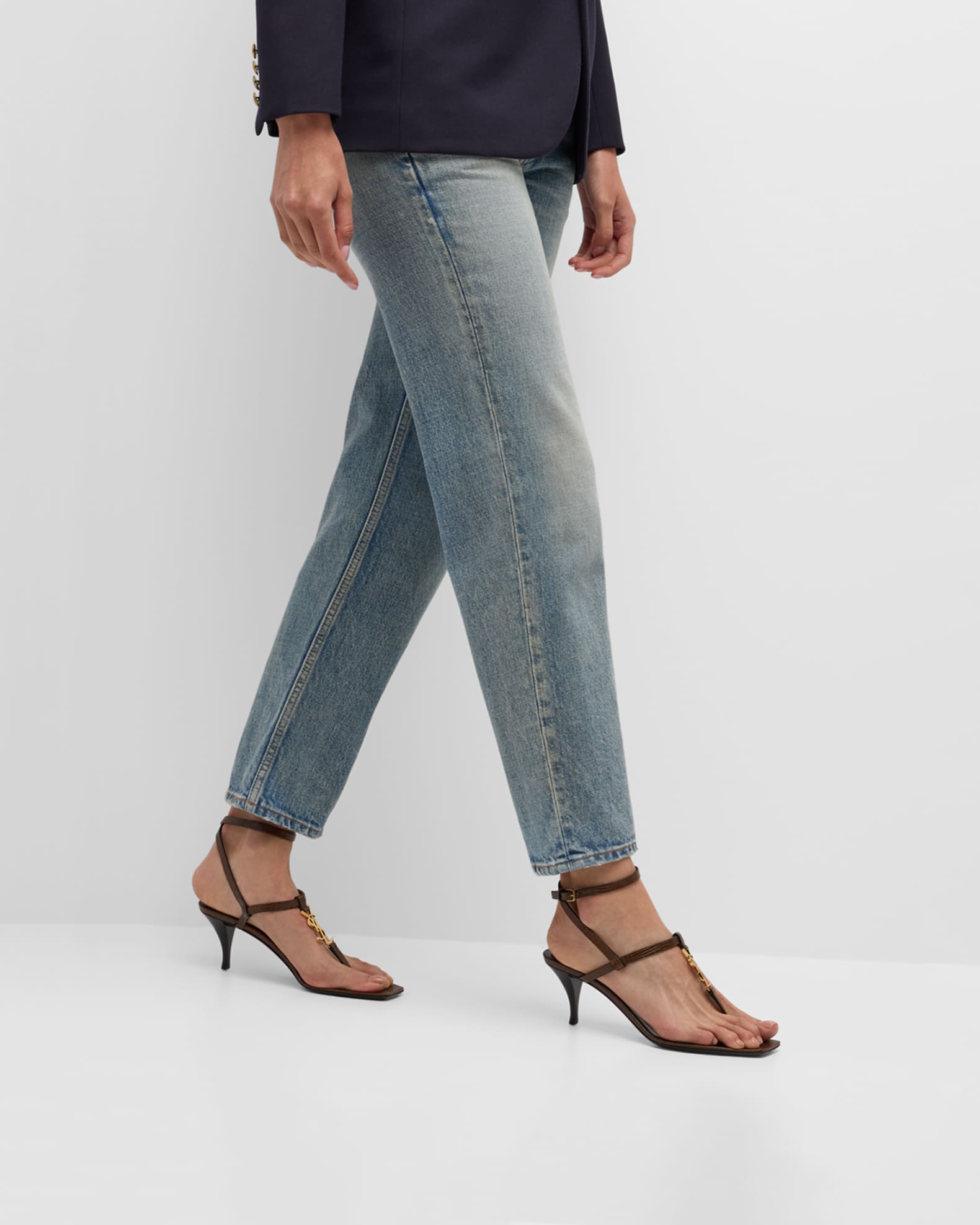 Saint laurent cassandra high logo sandal deals