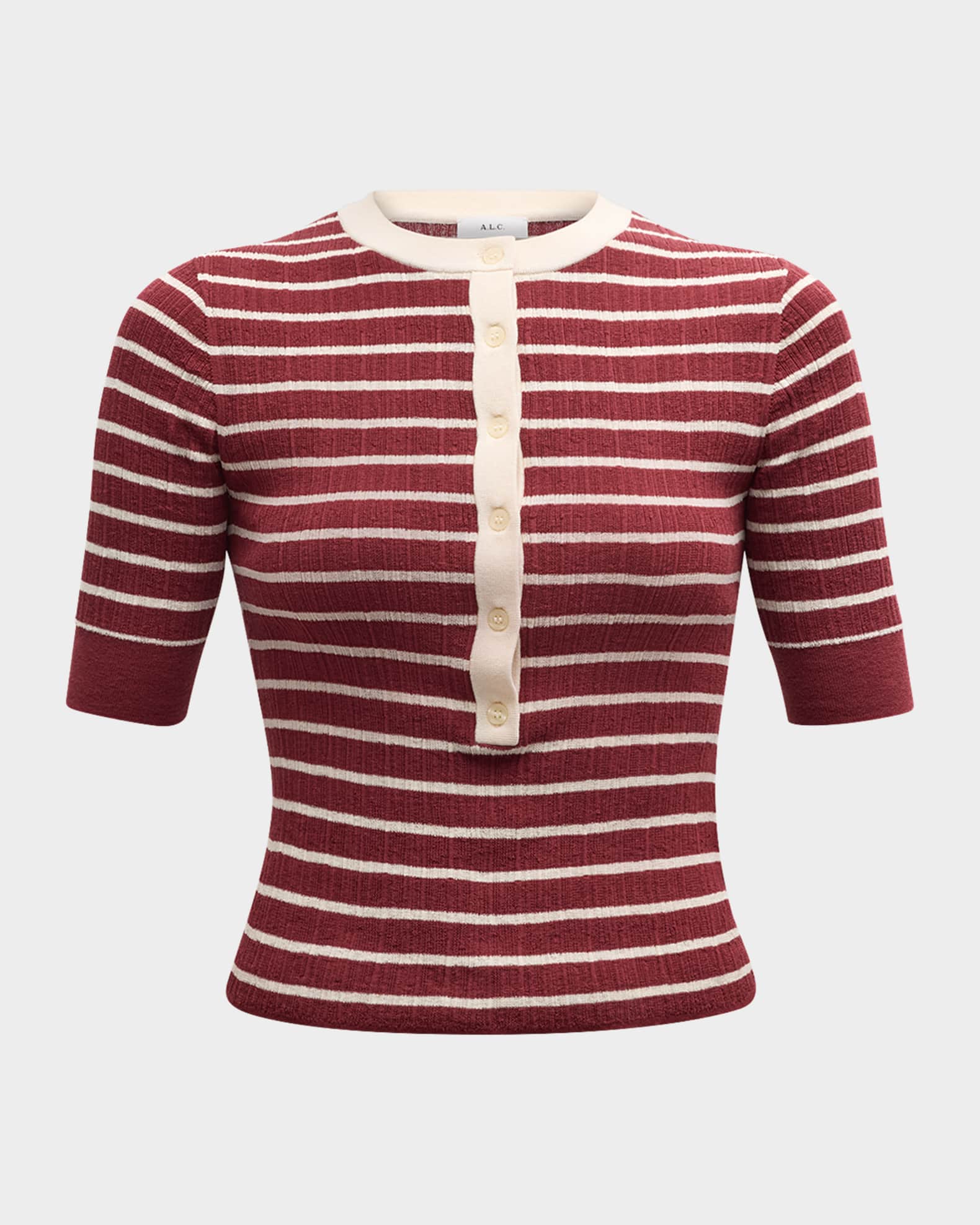 Fisher Pleated Button-Front Top 0
