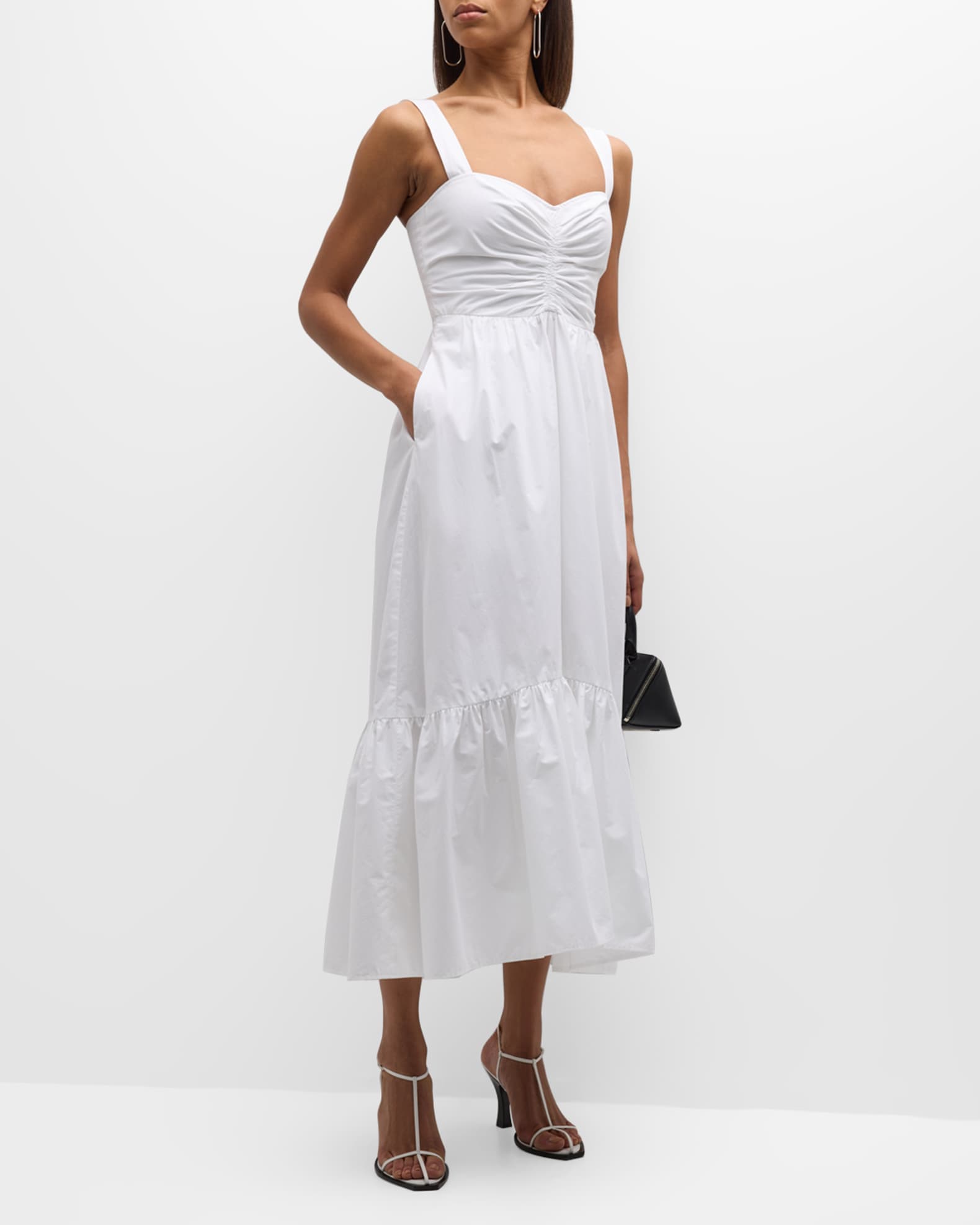 A.L.C. Lilah II Cotton Midi Dress - White