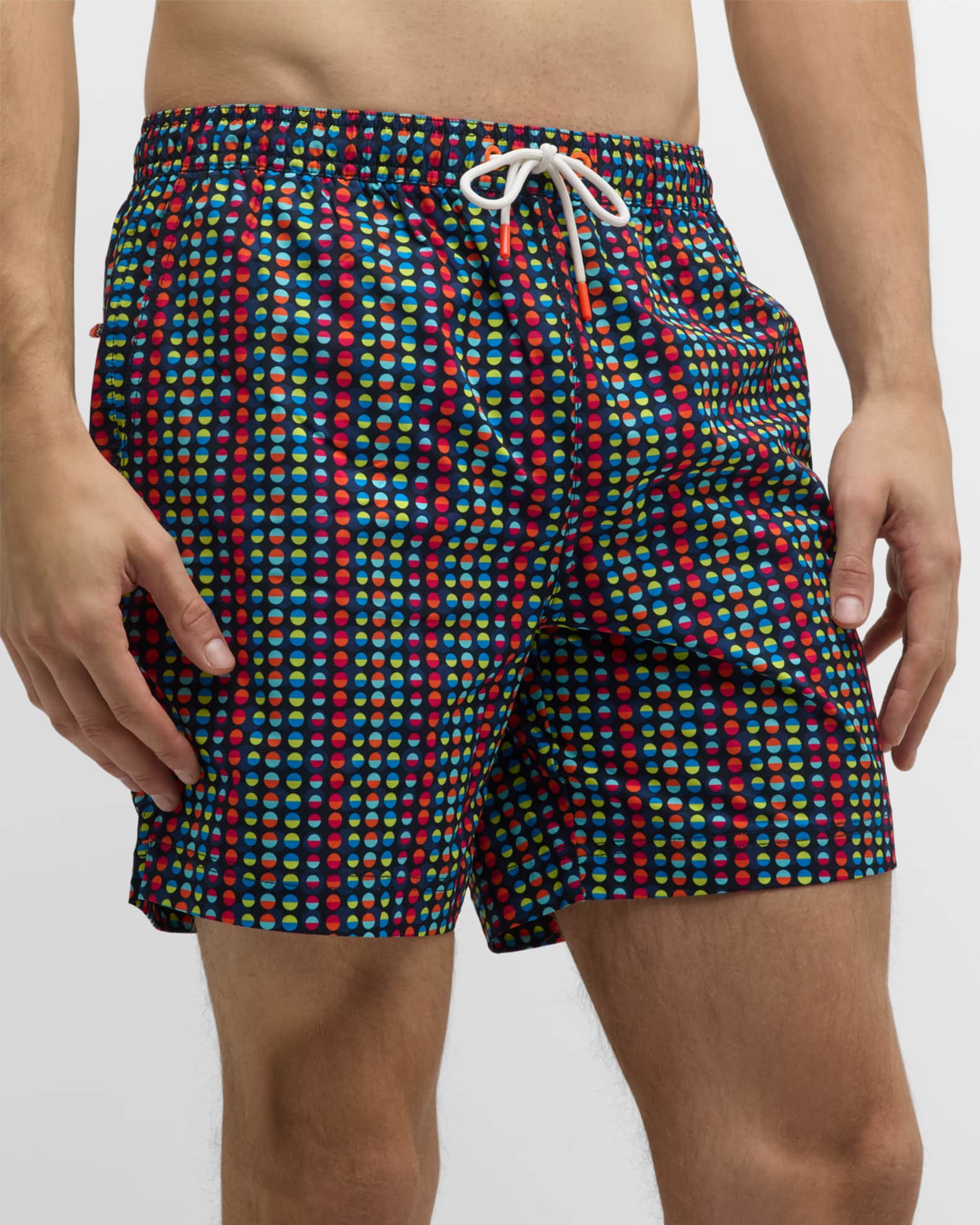 Men's Punto Geometric-Print Swim Shorts 1