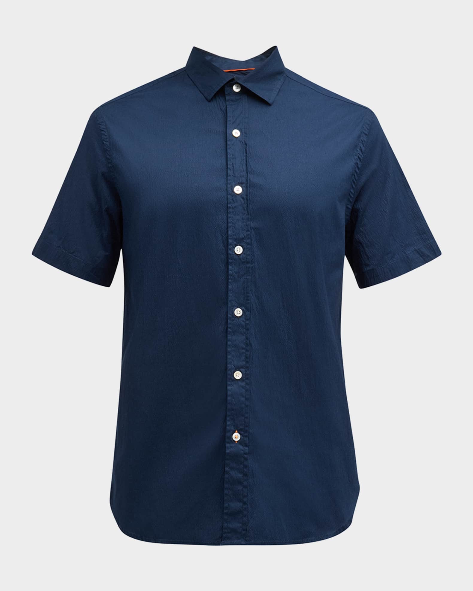 Men's Palermo Seersucker Short-Sleeve Shirt 0