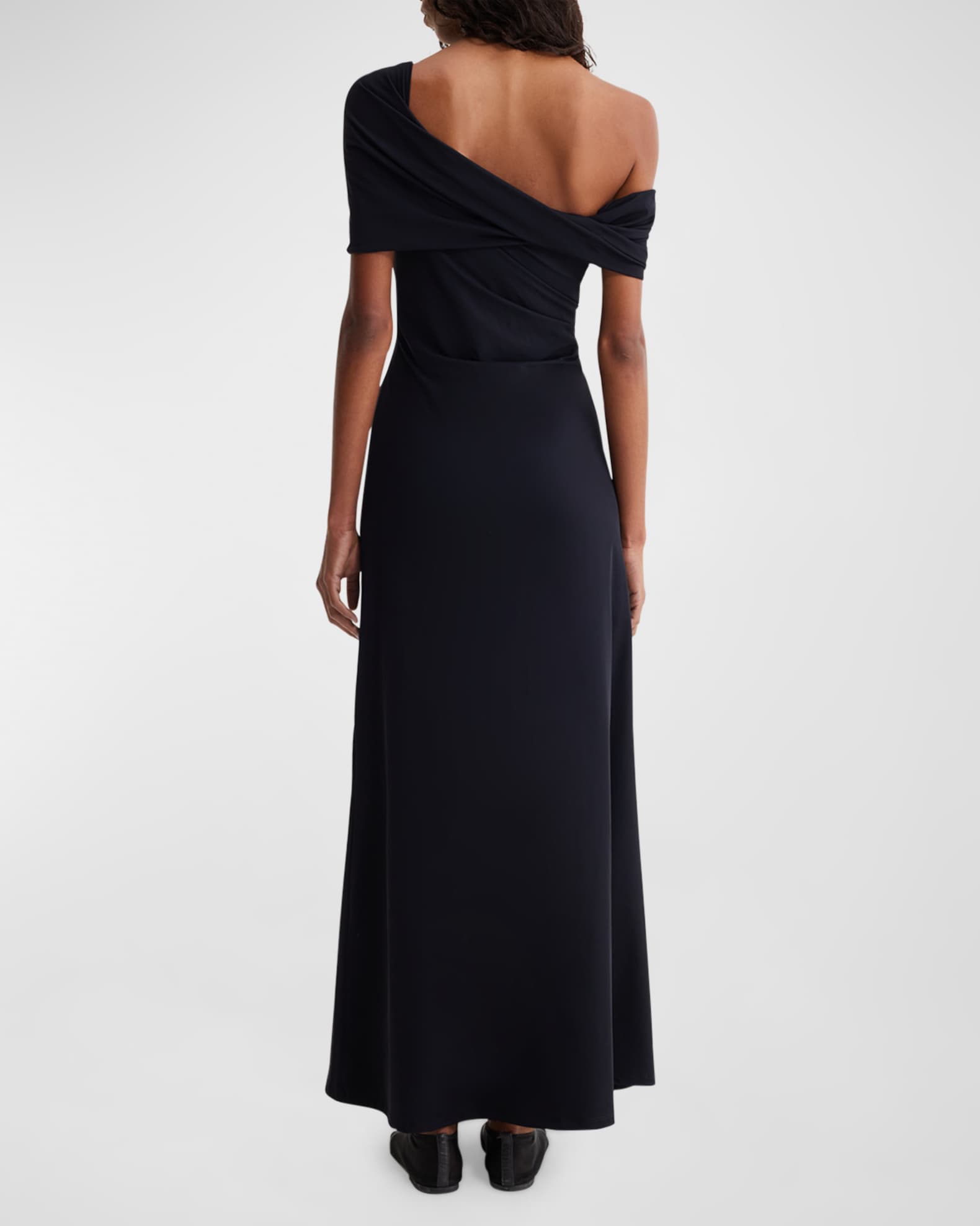 Shake It Off Asymmetric Off-Shoulder Dress Cream