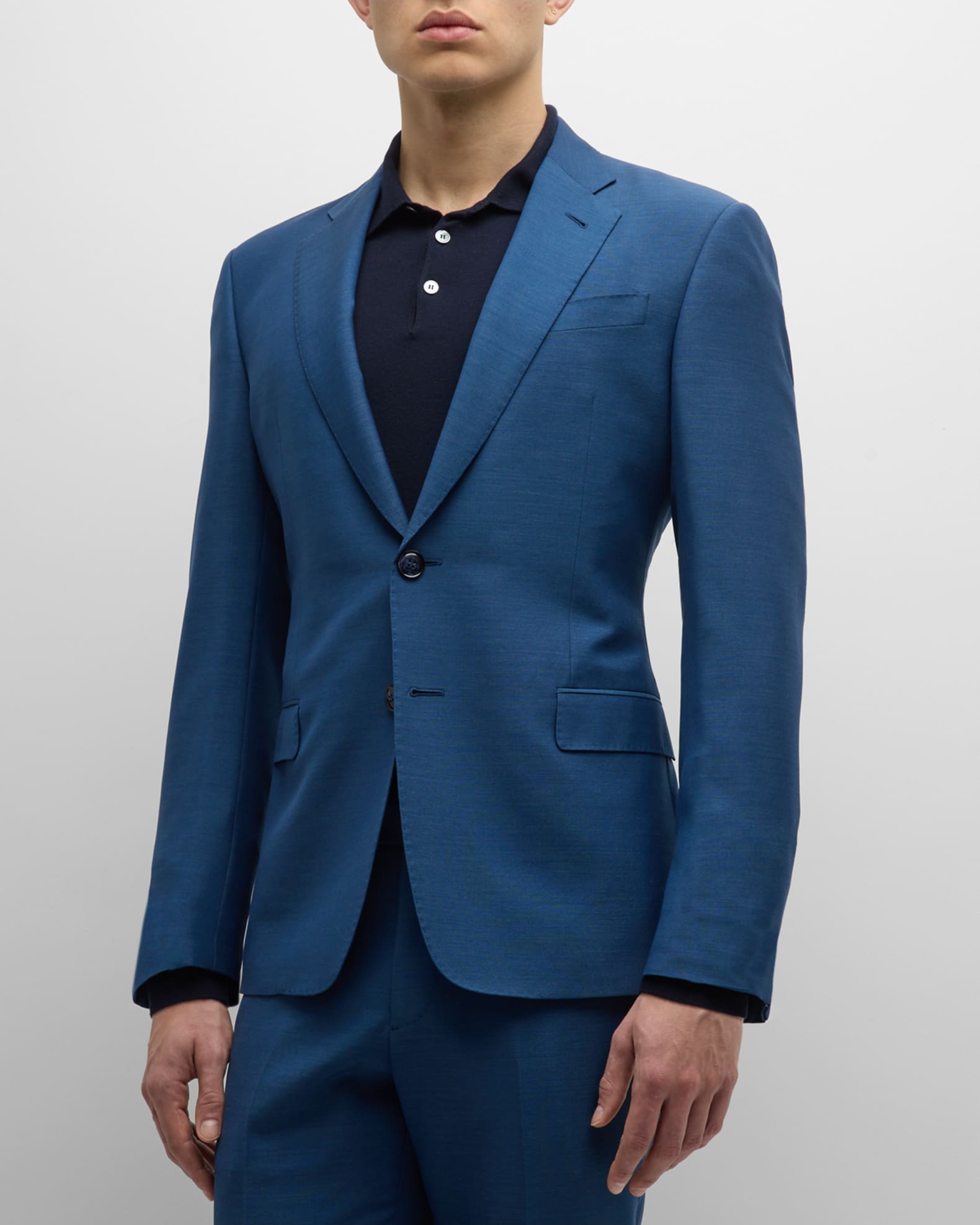 Giorgio Armani Men's Solid Wool-Blend Suit | Neiman Marcus