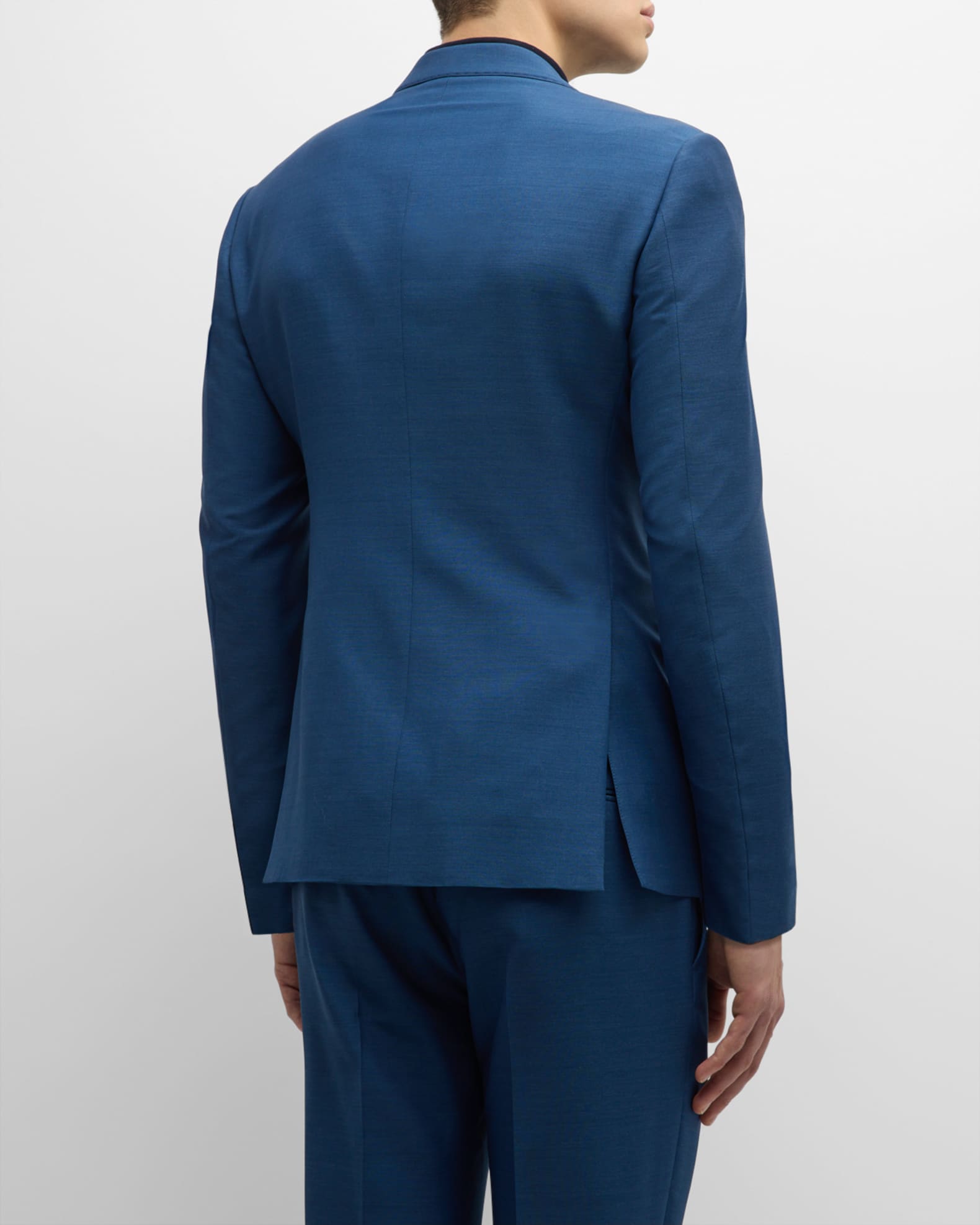 Giorgio Armani Men's Solid Wool-Blend Suit | Neiman Marcus