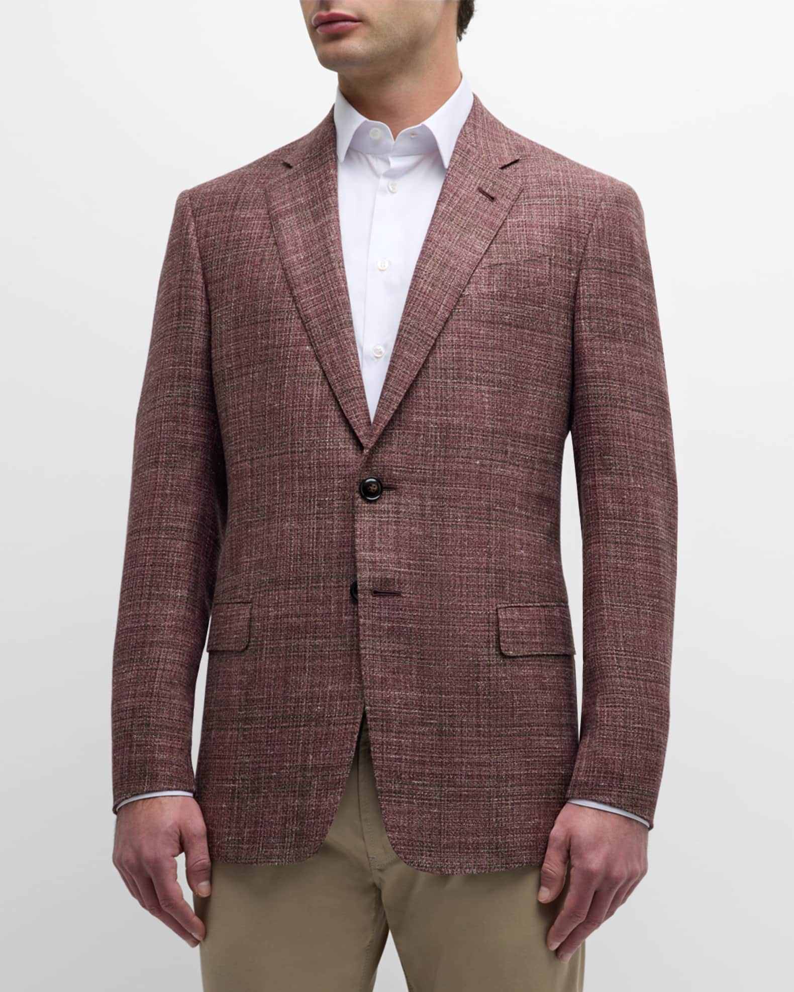 Men s Melange Wool Blend Sport Coat
