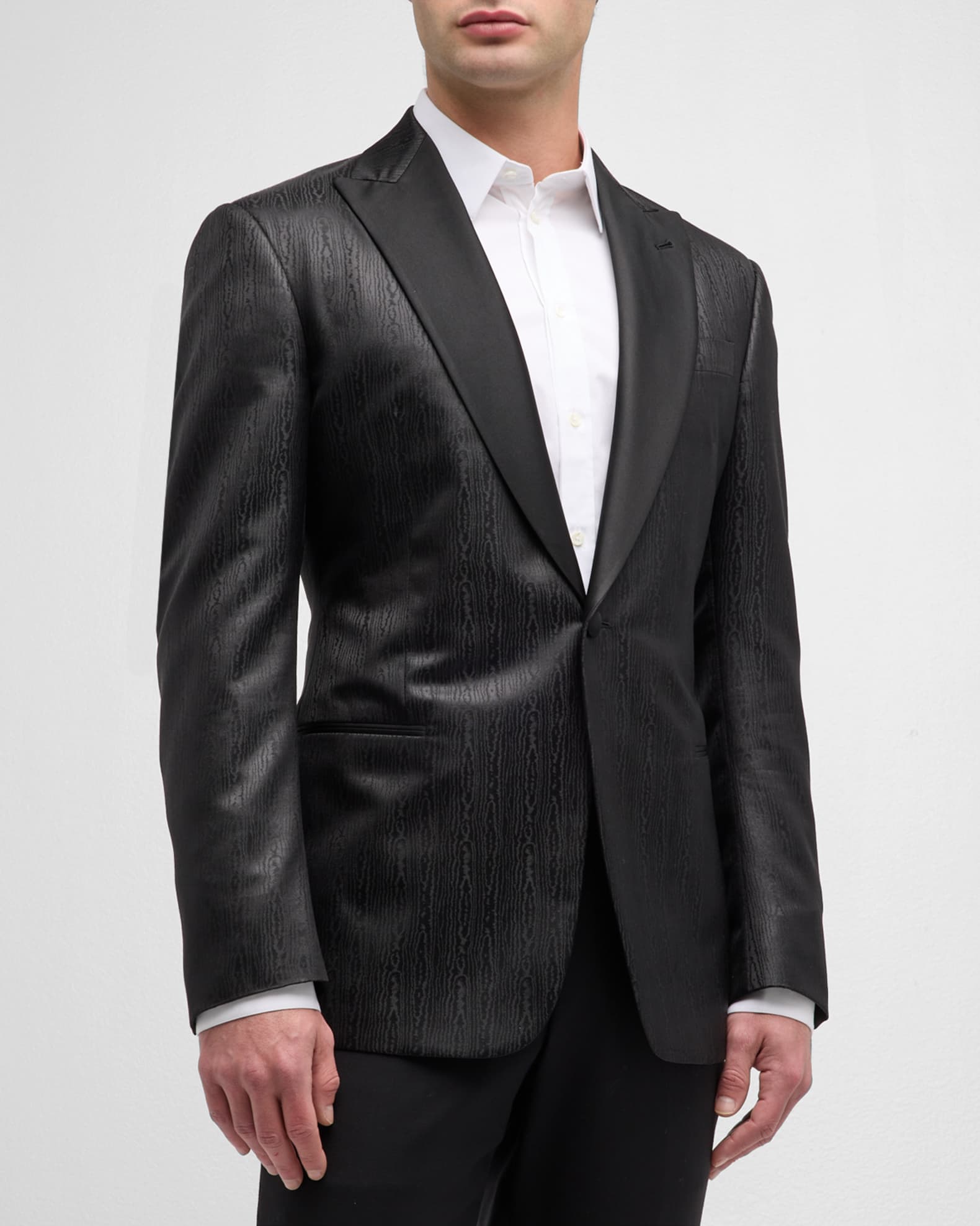 Men's Tonal Jacquard Dinner Jacket