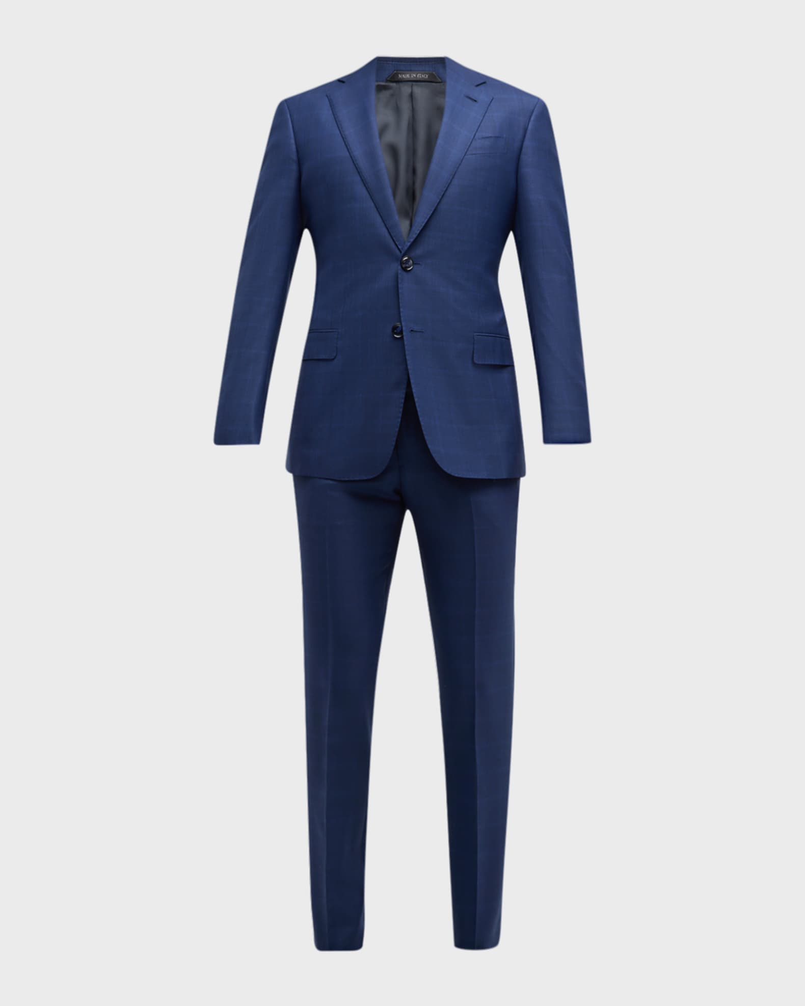 Giorgio Armani Men's Wool-Silk Windowpane Suit