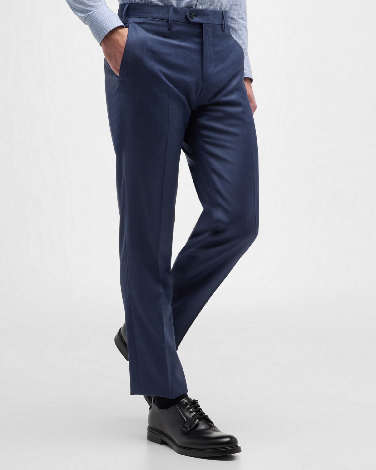 Giorgio Armani Men's Wool Twill Dress Trousers | Neiman Marcus