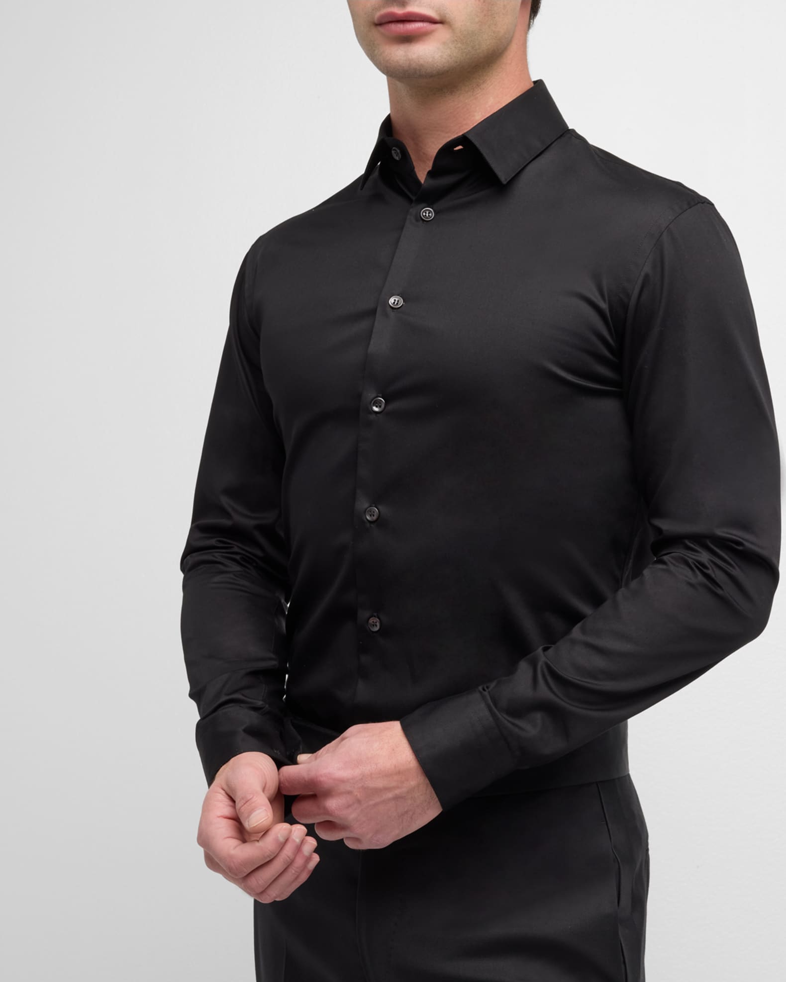 Giorgio Armani Men's Basic Sport Shirt | Neiman Marcus