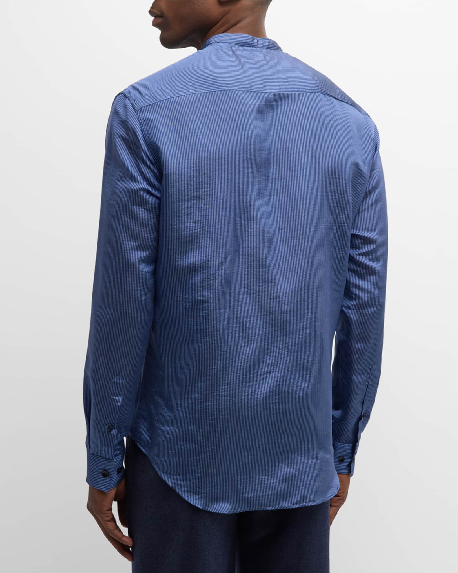 Armani mandarin collar shirt hotsell