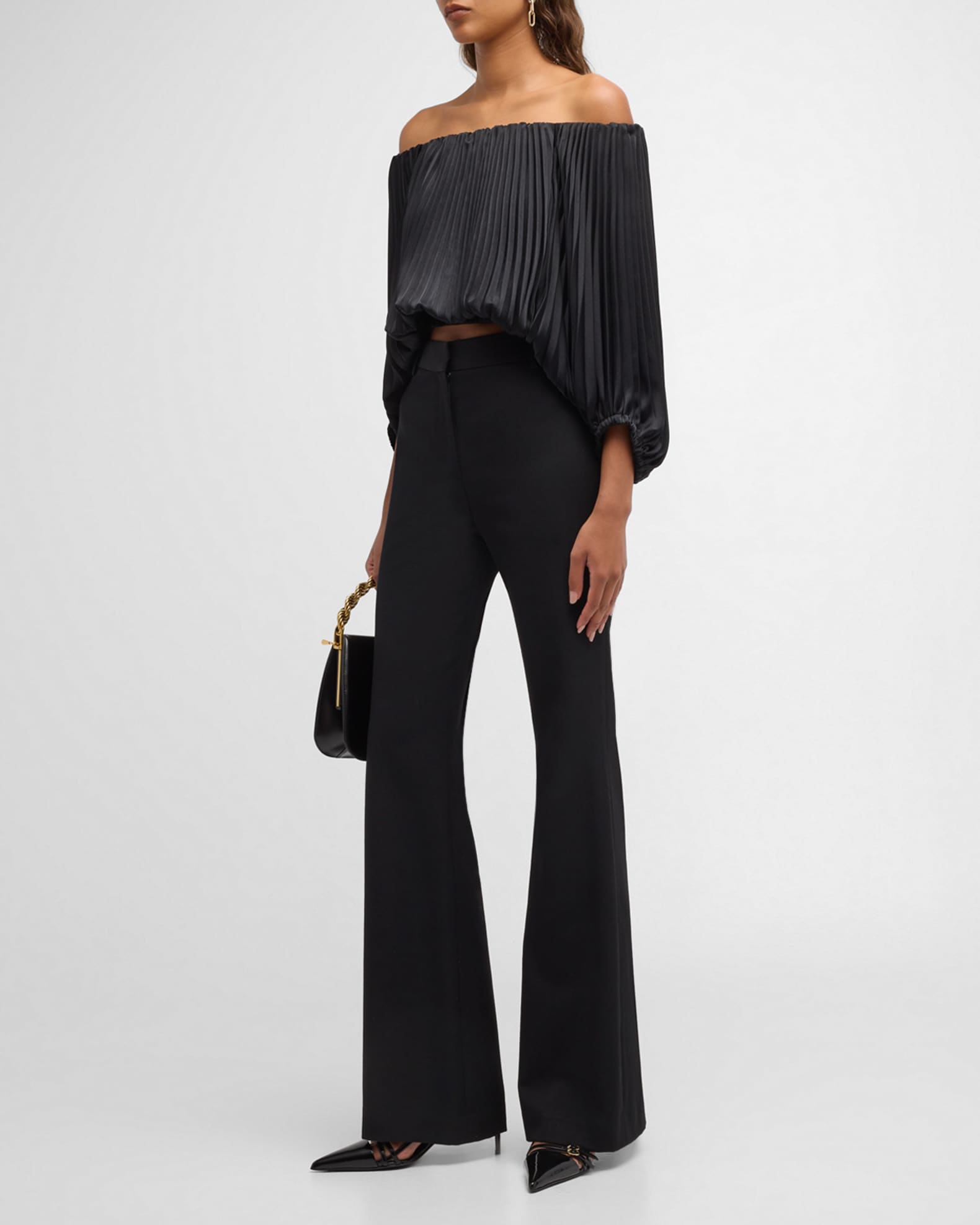 Sienna Pleated Off-The-Shoulder Top 1
