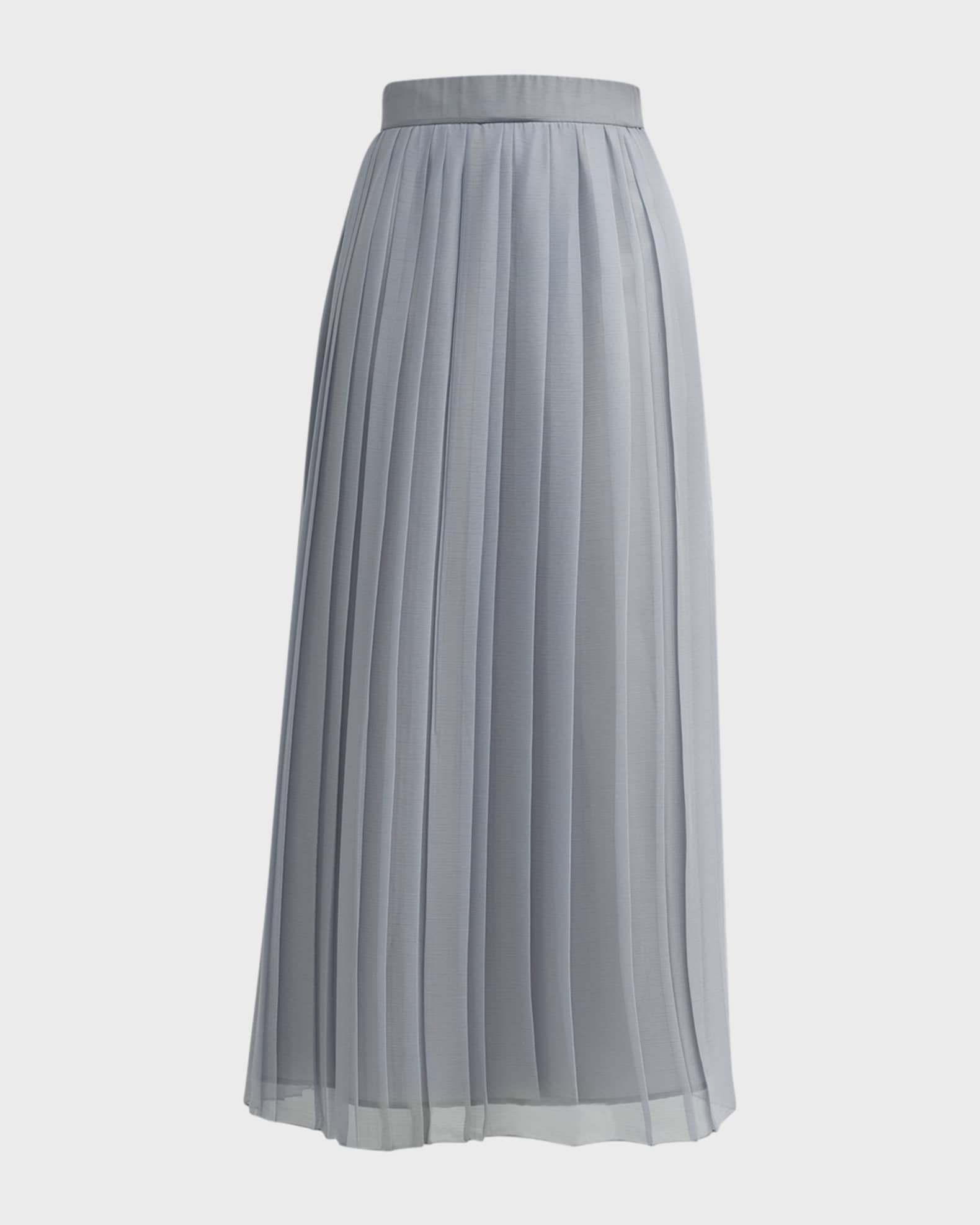 Eleventy Pleated Straight Maxi Skirt
