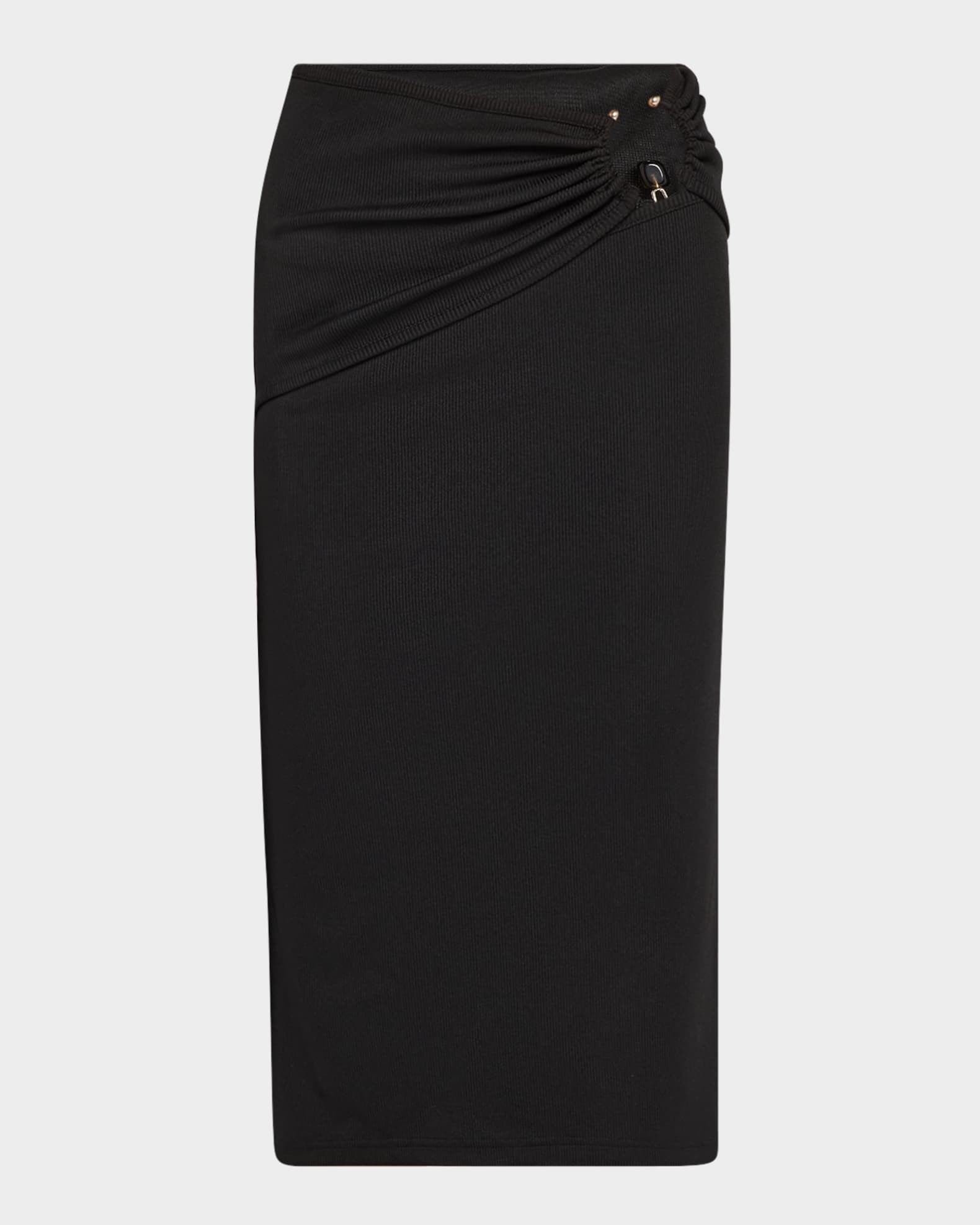 Christopher Esber Orbit Gathered Cutout Rib Skirt