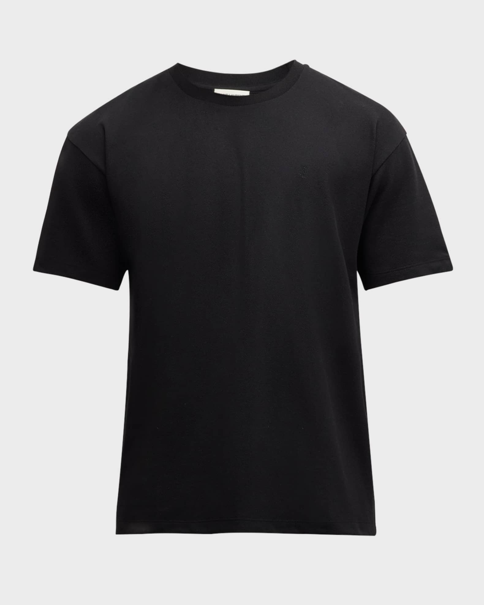 流行 Saint Laurent Men's YSL Pique T-Shirt | Neiman Marcus トップス