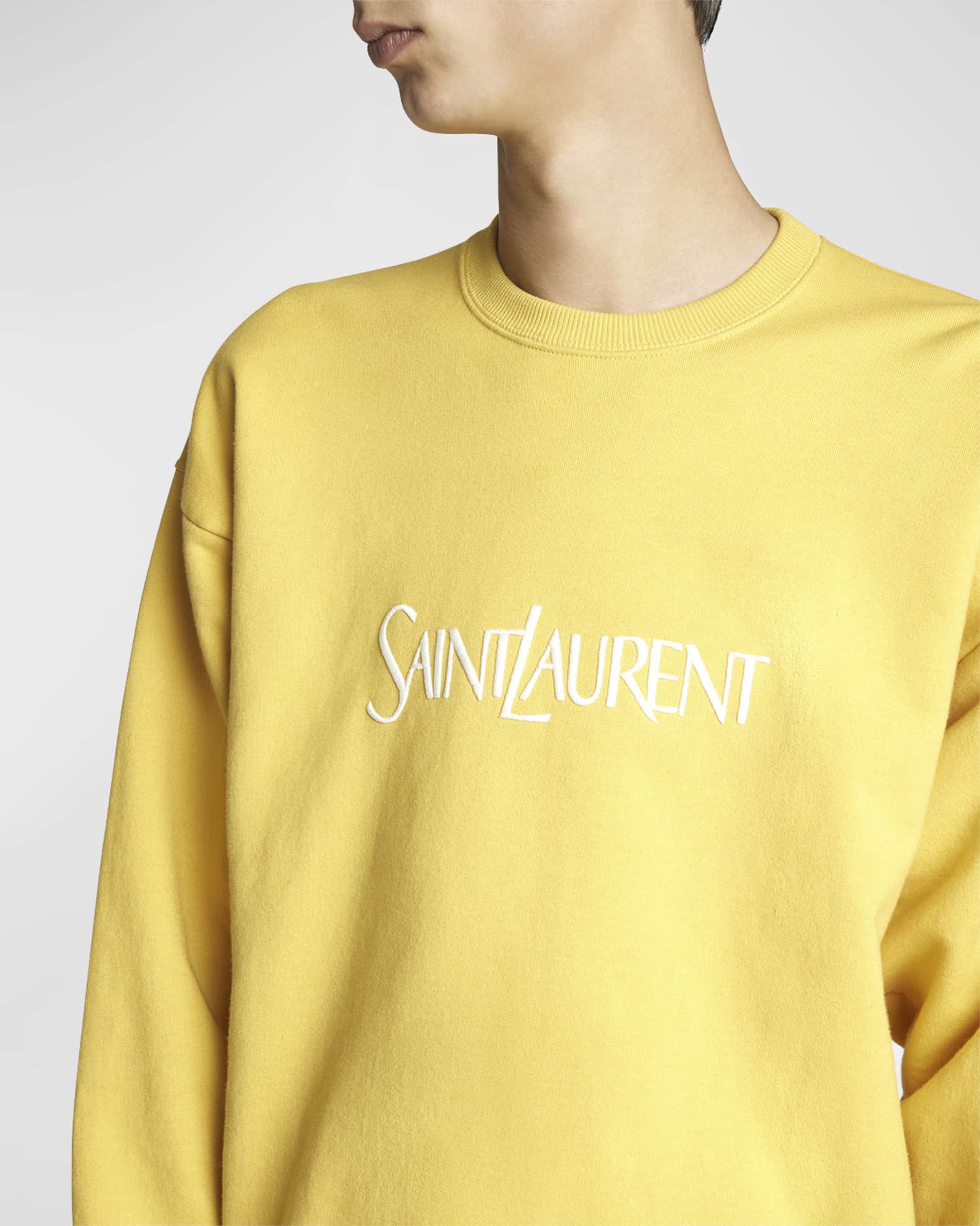Saint laurent yellow sweatshirt sales