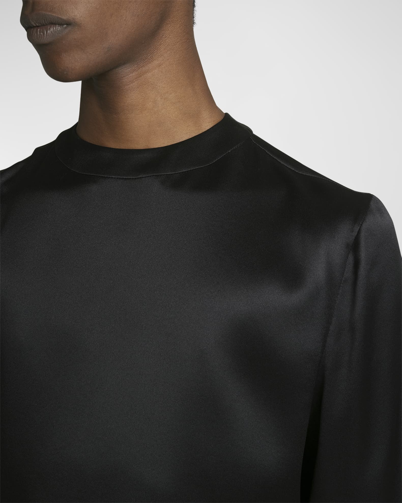 Saint Laurent Men's Satin Crepe T-Shirt | Neiman Marcus