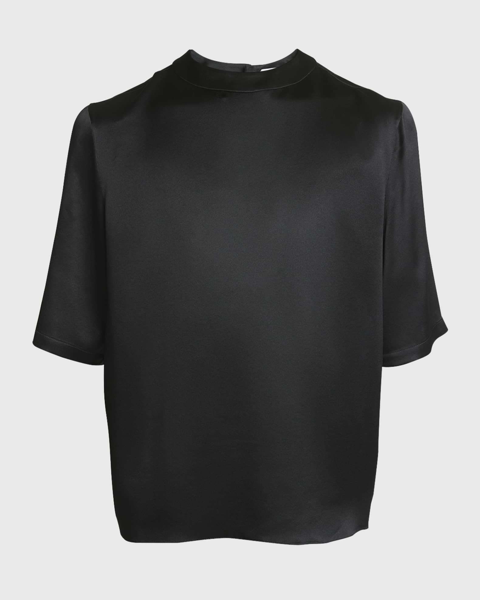 Saint Laurent Men s Satin Crepe T Shirt Neiman Marcus