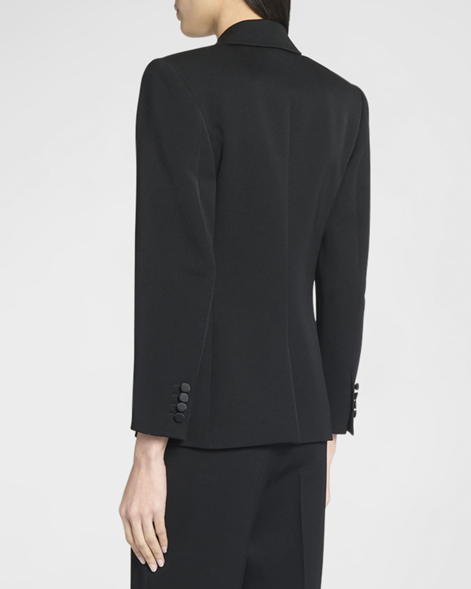 Saint Laurent Fitted Tuxedo Blazer Jacket | Neiman Marcus