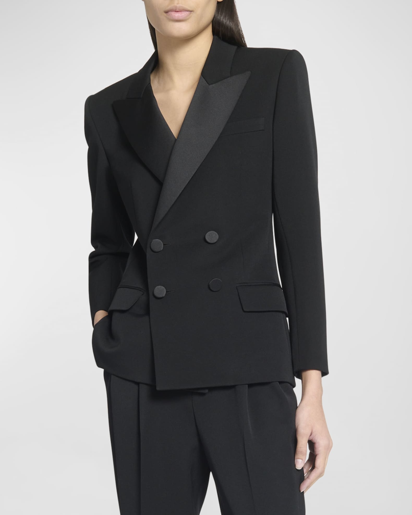 Fitted Tuxedo Blazer Jacket