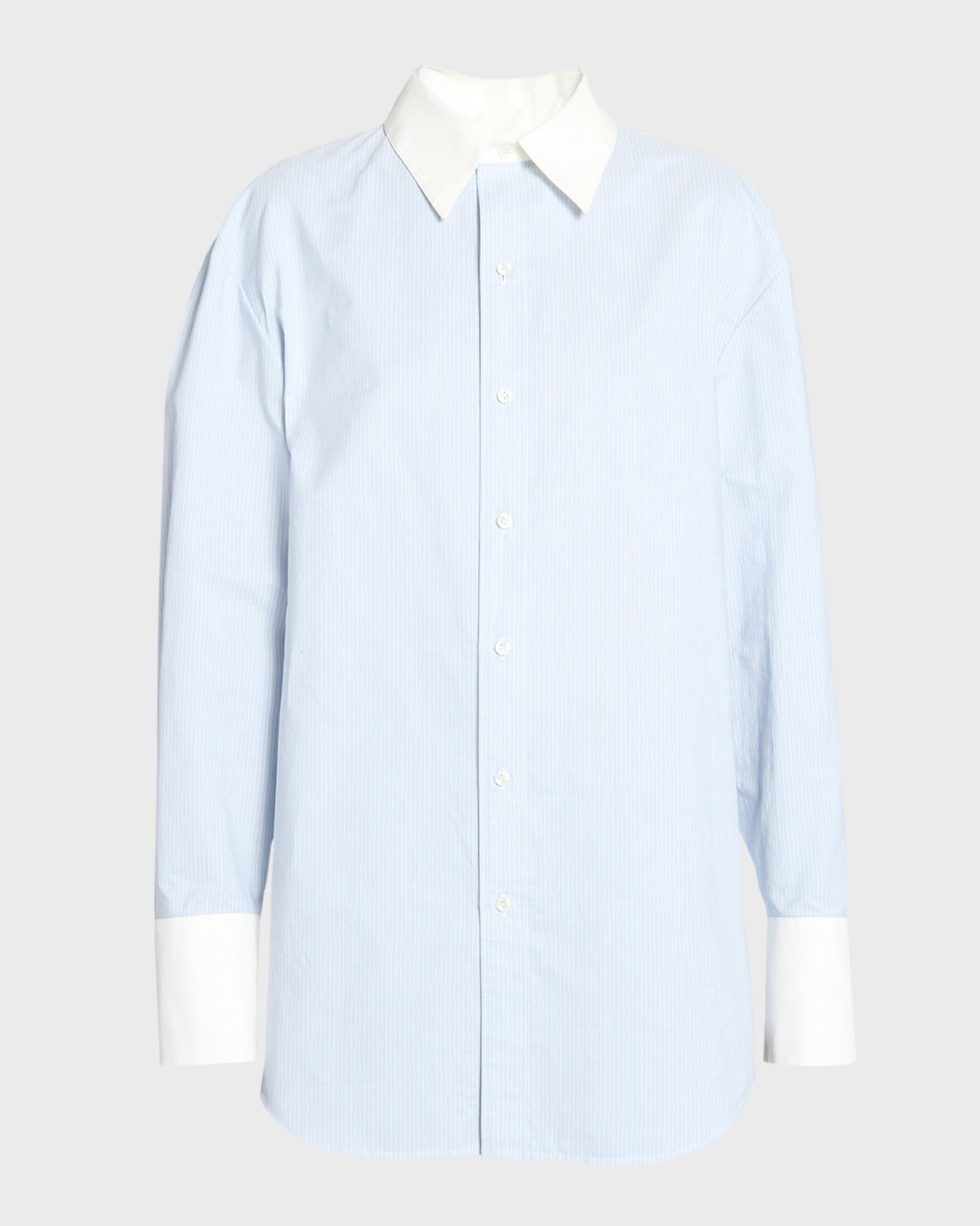 Saint Laurent Striped Button-Front Blouse