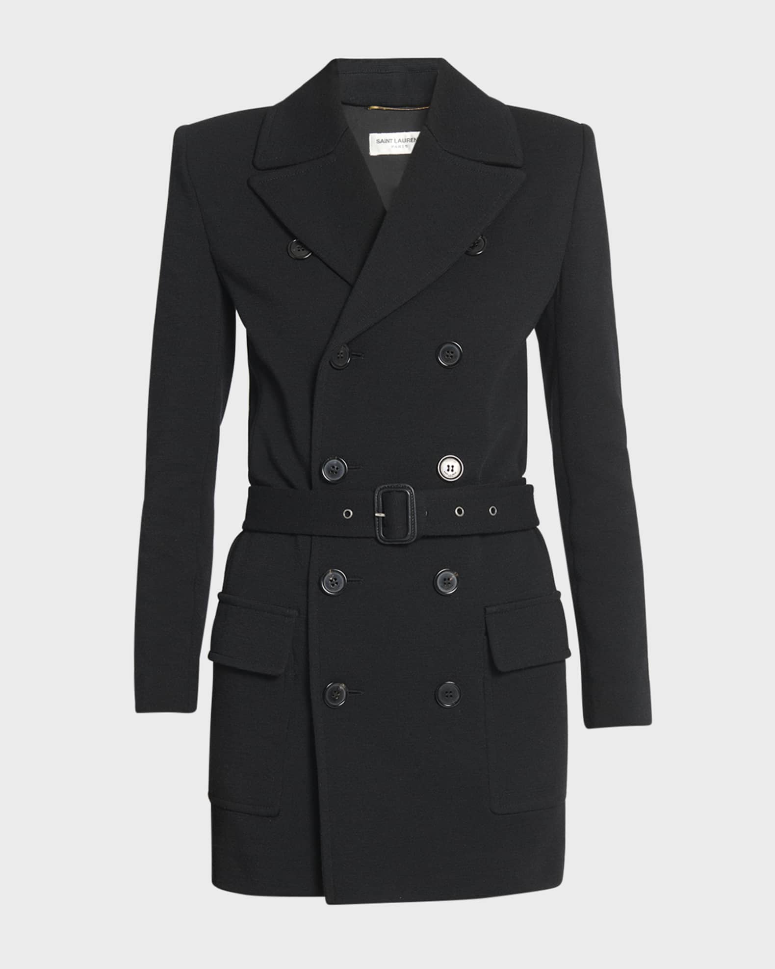 Saint Laurent Belted Blazer Mini Dress