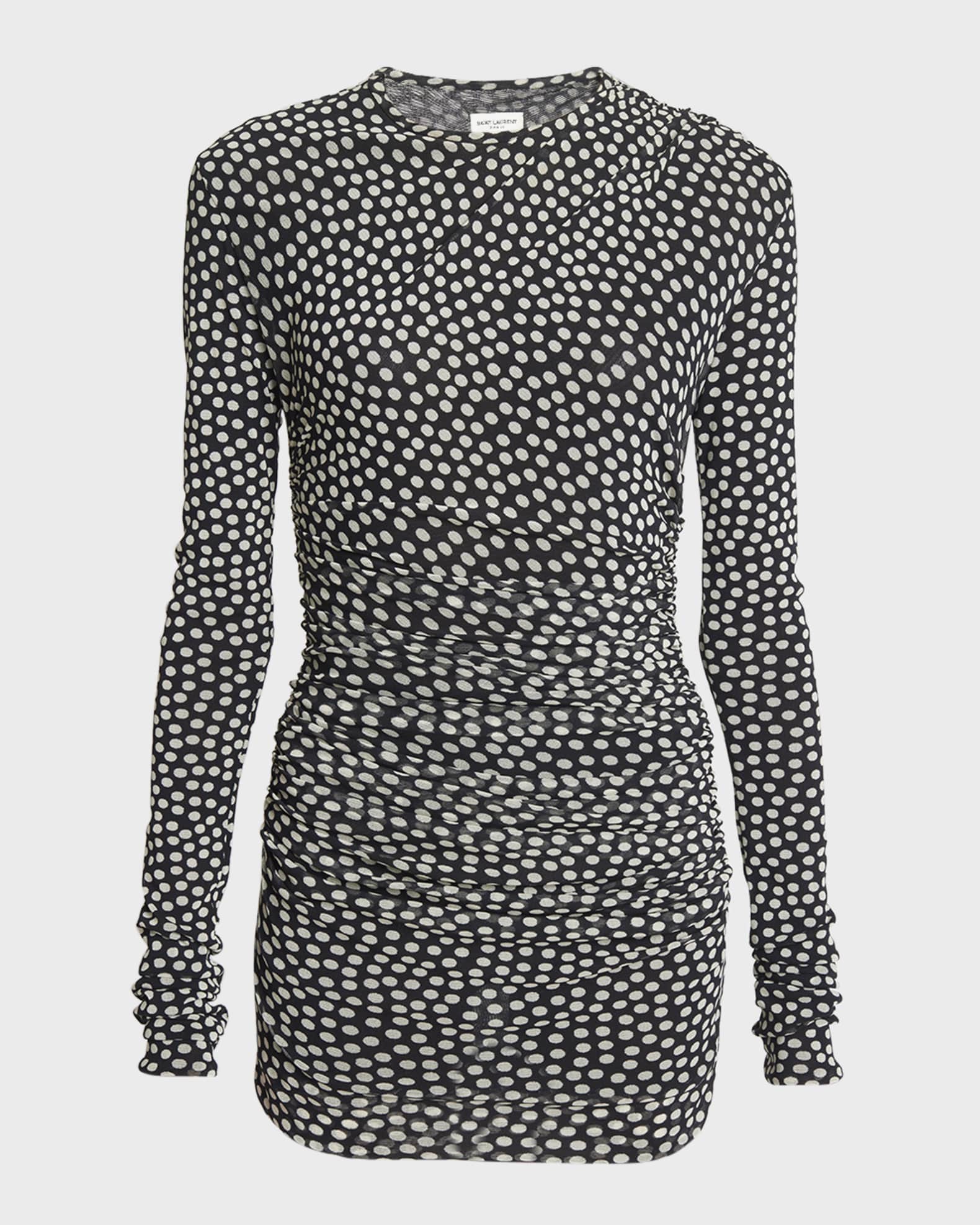 Ysl polka dot dress store