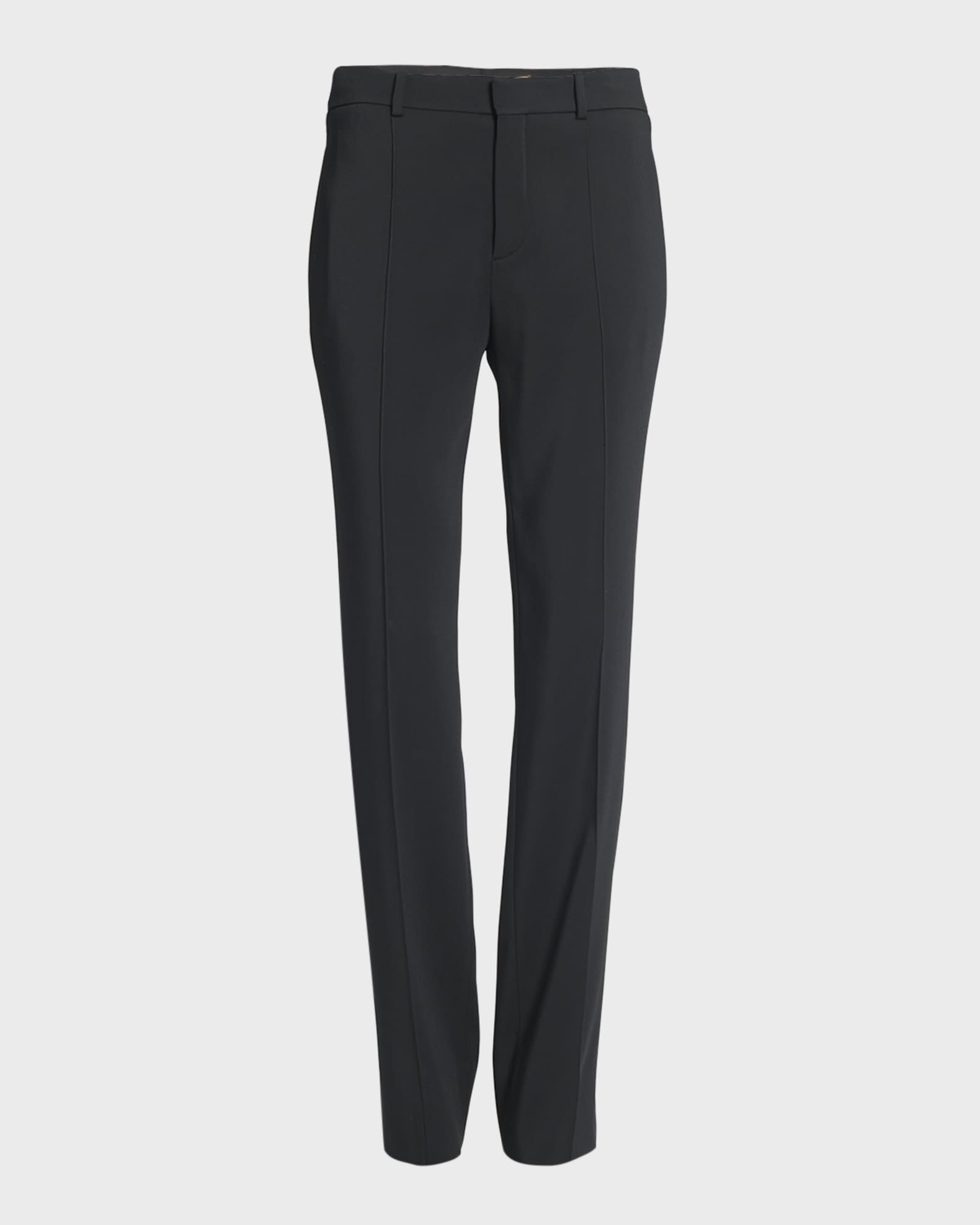 パンツ SAINT LAURENT Woman Pants Black 813972Y7E63 1000 Saint Laurent Stretch Gabardine Straight-Leg Trousers