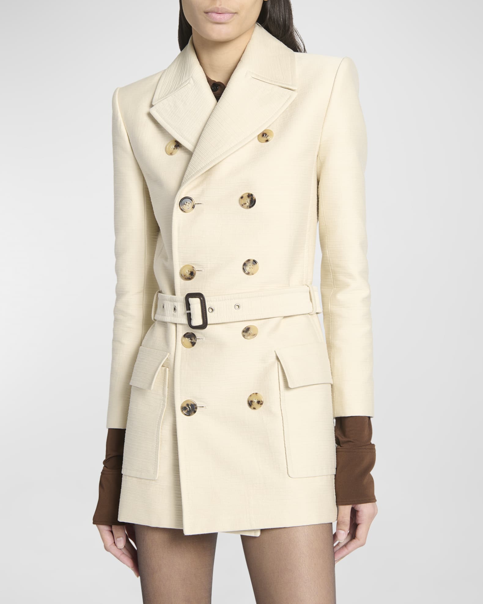 Belted Double Breasted Coat