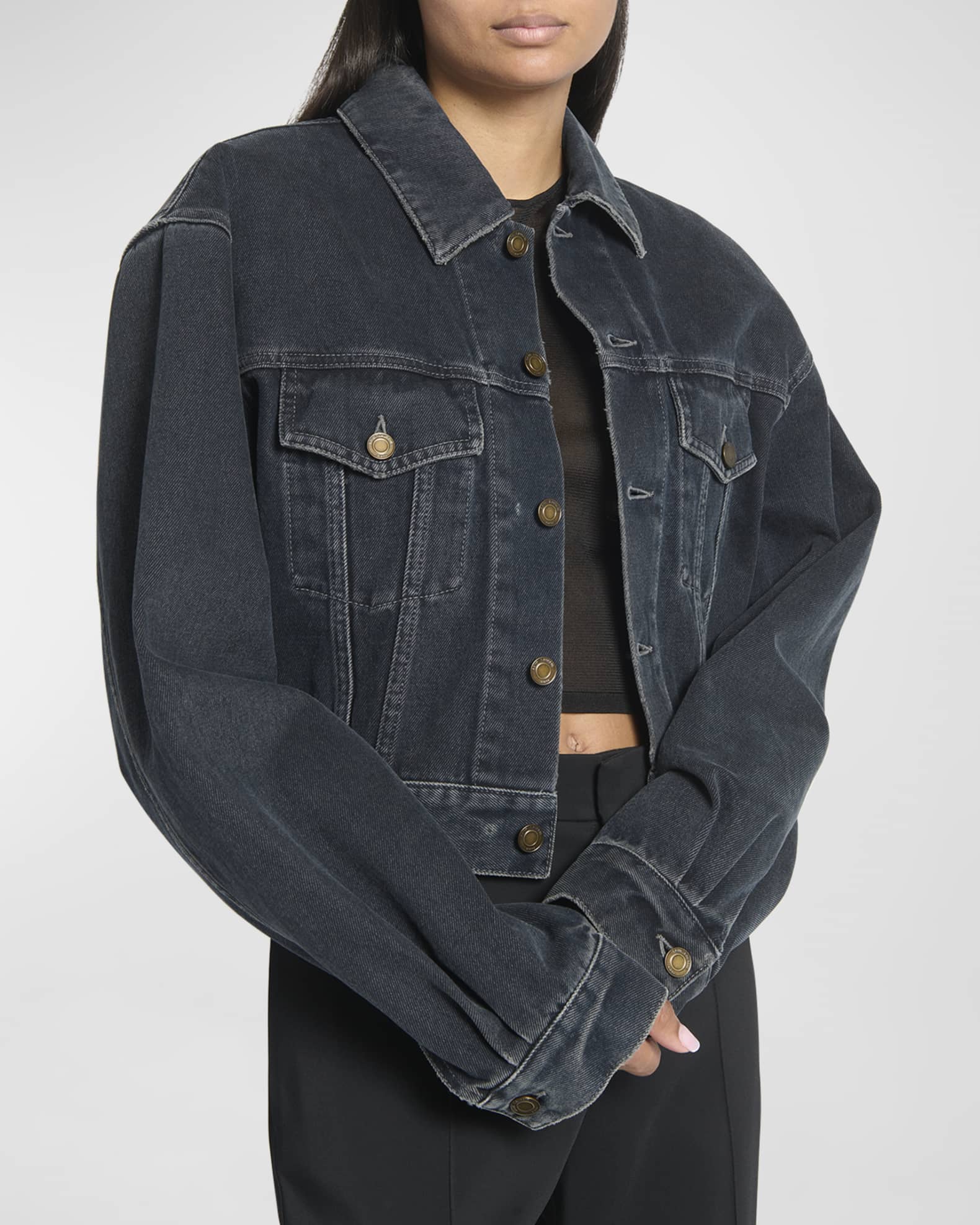 Neo 80s Crop Denim Jacket