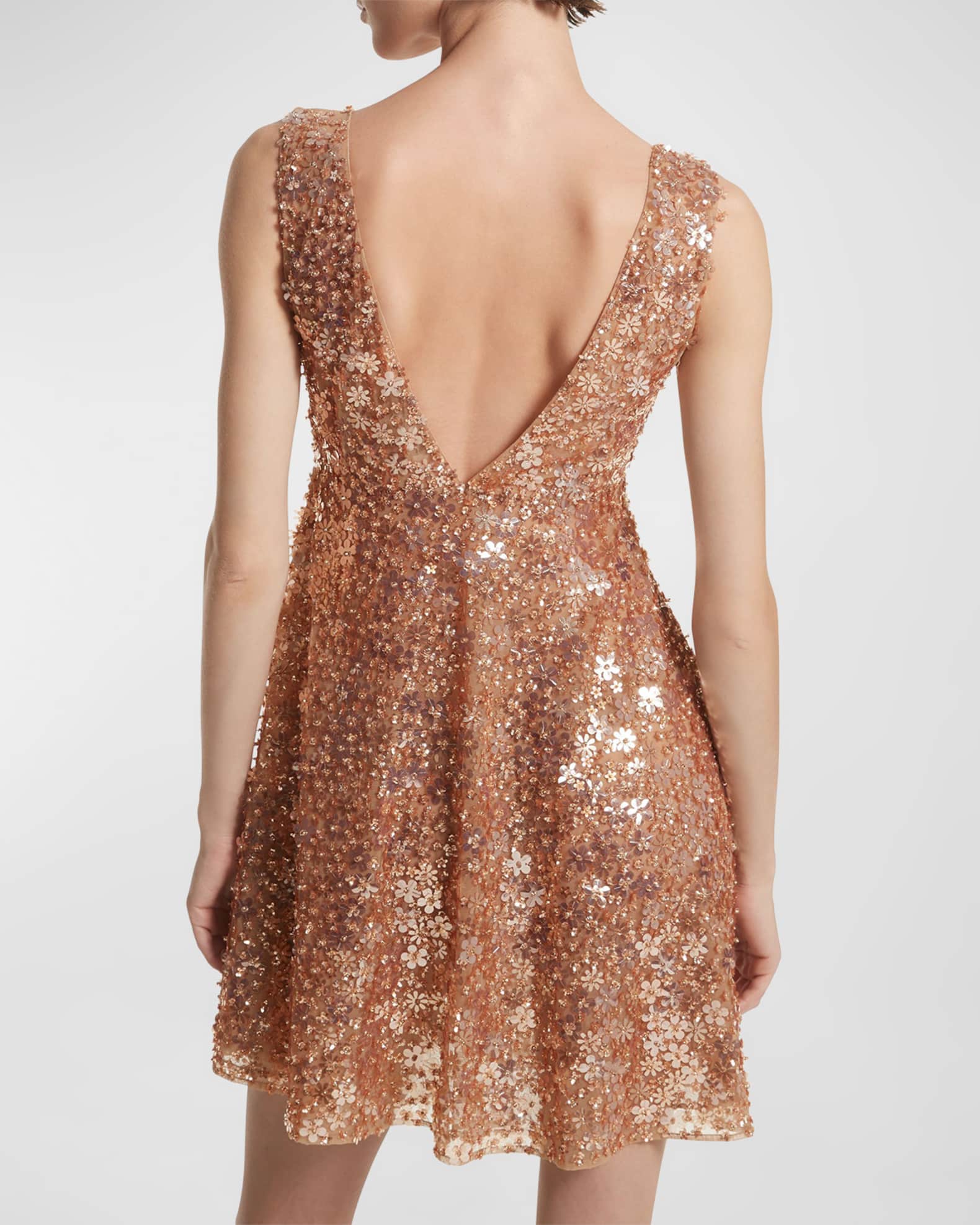 Michael kors gold sequin dress cheap