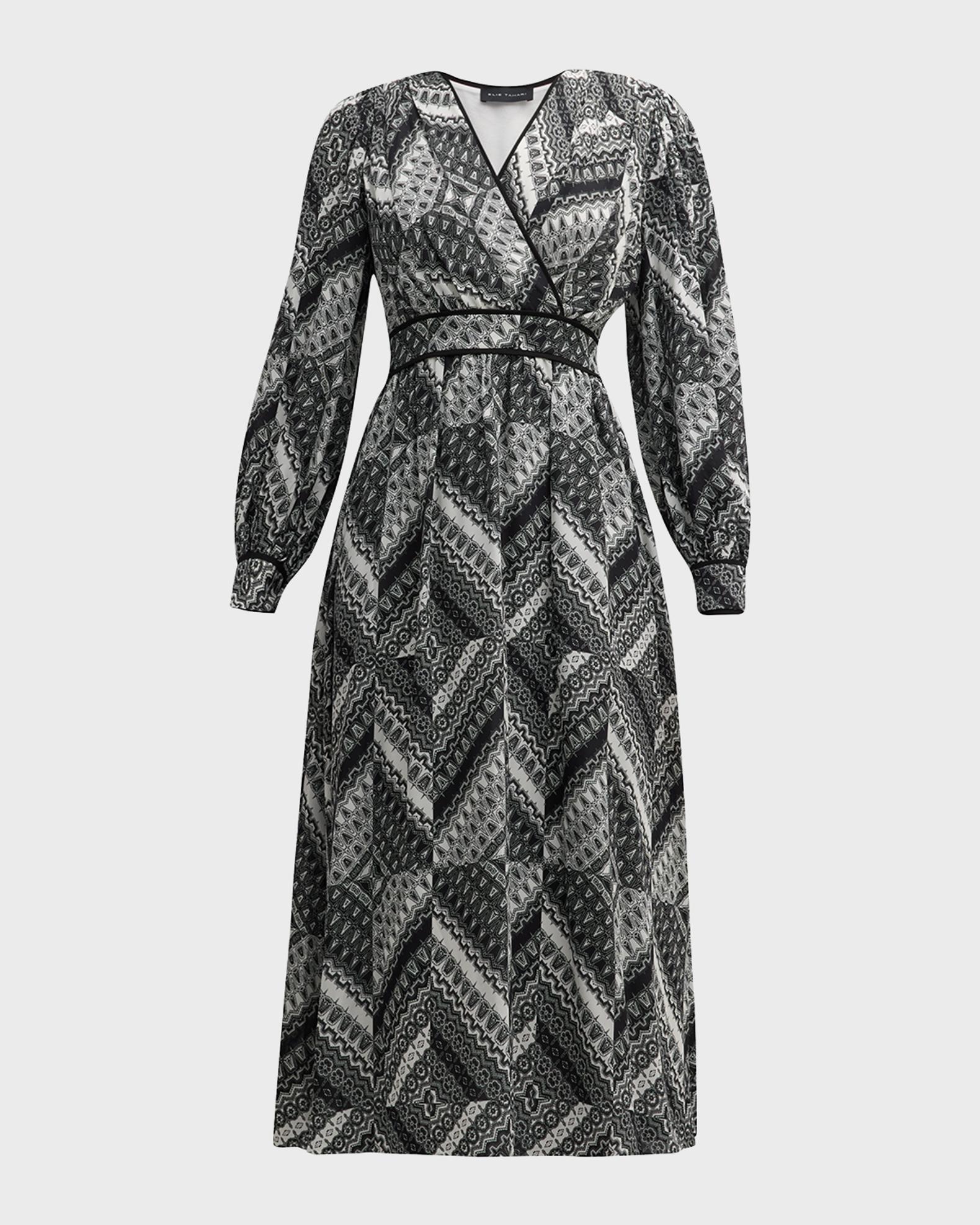 elie tahari silk midi dress Elie Tahari The Sienna Silk-blend Midi Dress